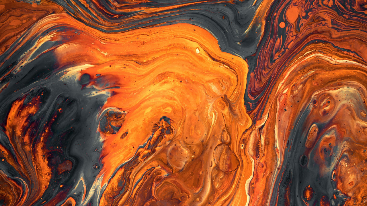 Peinture Abstraite Brune et Noire. Wallpaper in 1280x720 Resolution