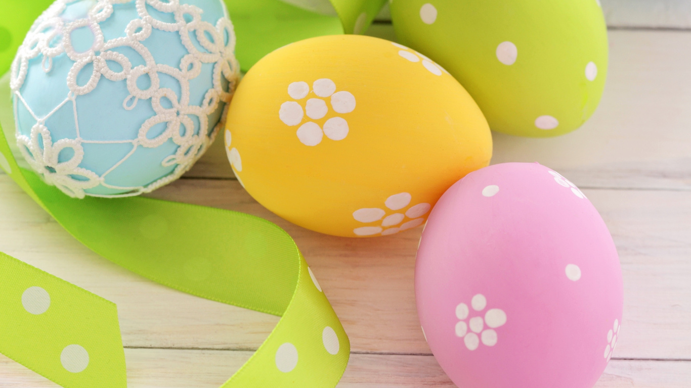 Easter Egg, Egg, Easter, Festival, Yellow. Wallpaper in 1366x768 Resolution