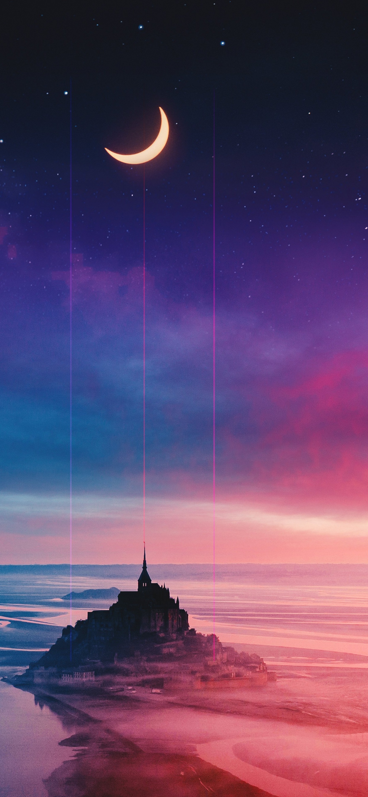 Picsart, Agua, Ambiente, Luz, Luna. Wallpaper in 1242x2688 Resolution