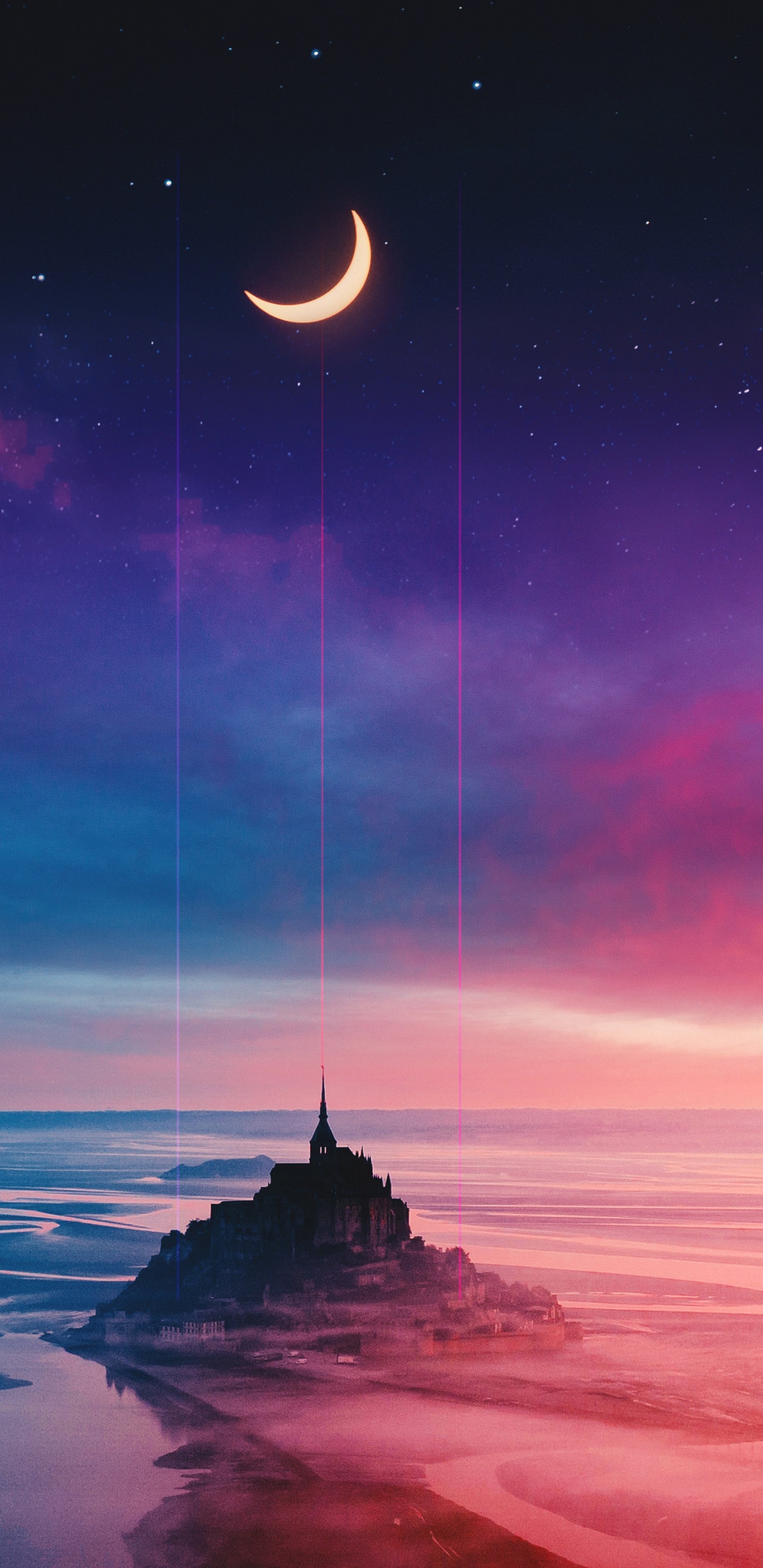 气氛, 光, 月亮, 性质, 自然景观 壁纸 1440x2960 允许