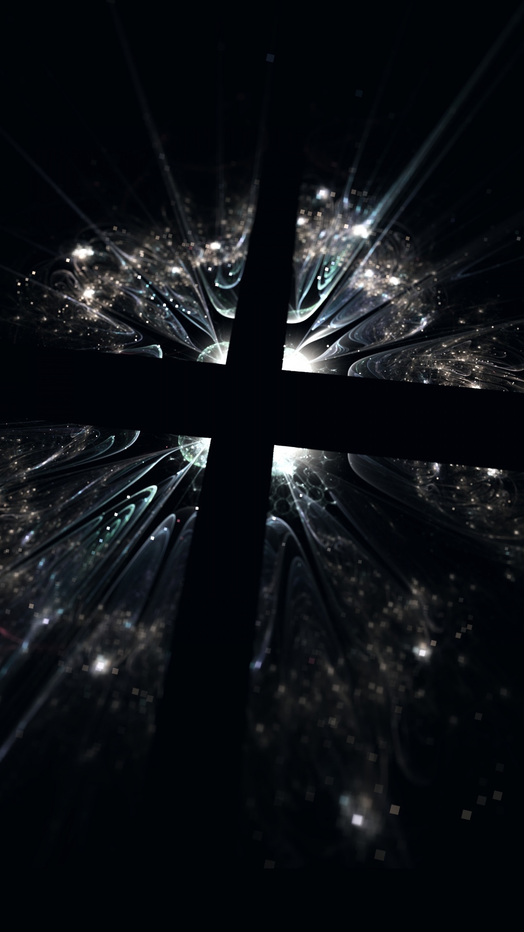 Black and White Light in The Dark. Wallpaper in 1080x1920 Resolution