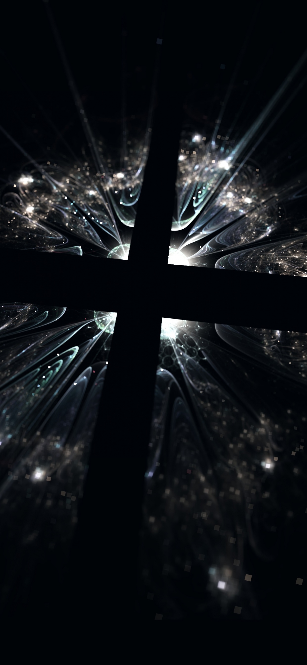 Black and White Light in The Dark. Wallpaper in 1242x2688 Resolution