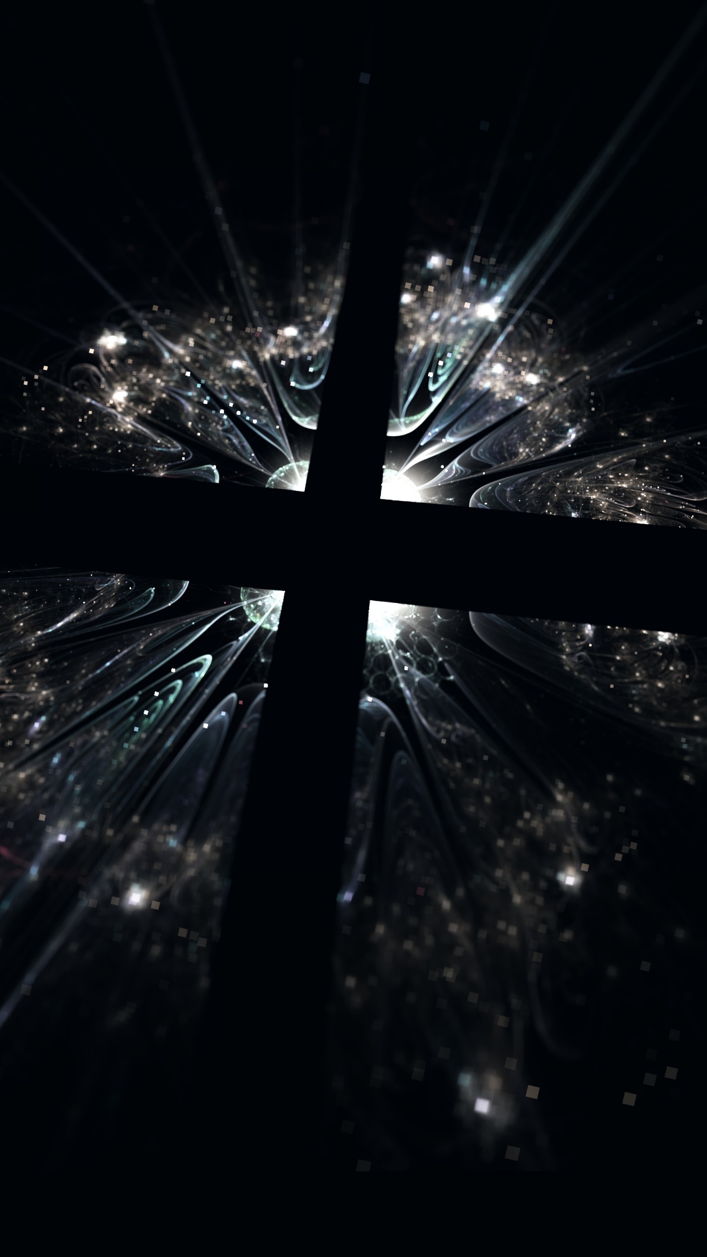 Black and White Light in The Dark. Wallpaper in 1440x2560 Resolution