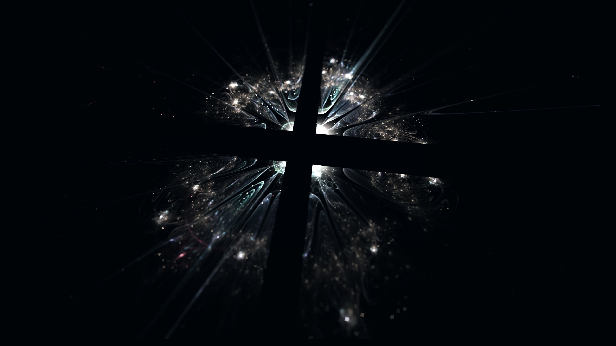 Black and White Light in The Dark. Wallpaper in 2560x1440 Resolution