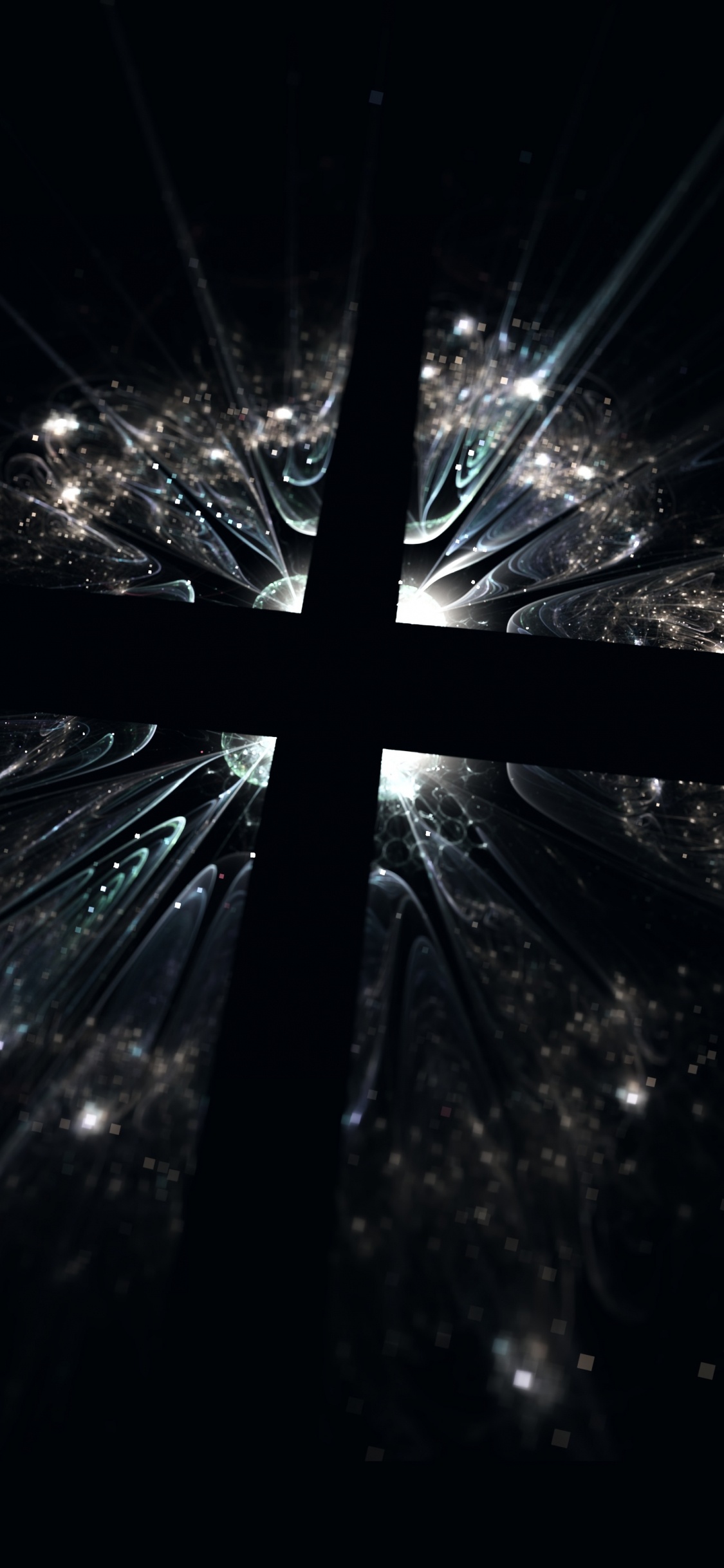 Lumière Noire et Blanche Dans le Noir. Wallpaper in 1125x2436 Resolution