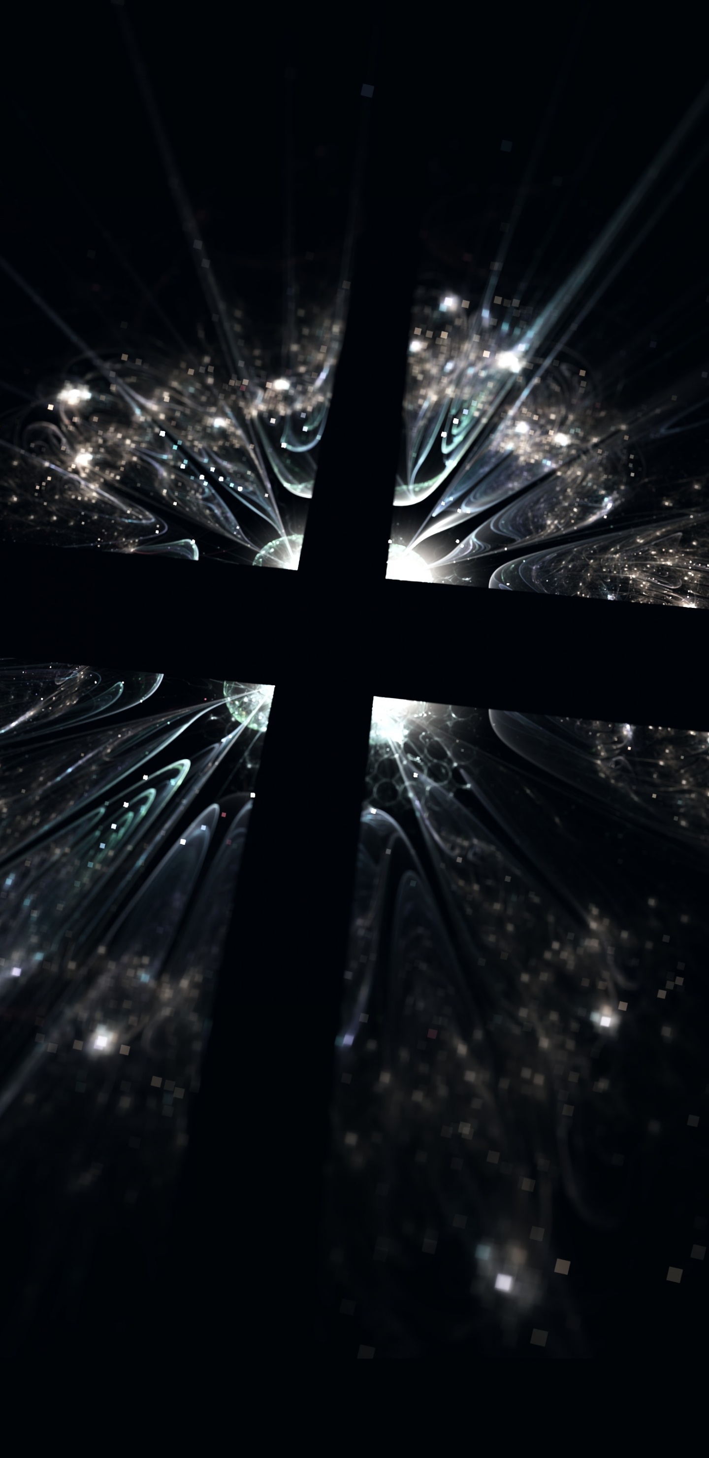 Lumière Noire et Blanche Dans le Noir. Wallpaper in 1440x2960 Resolution