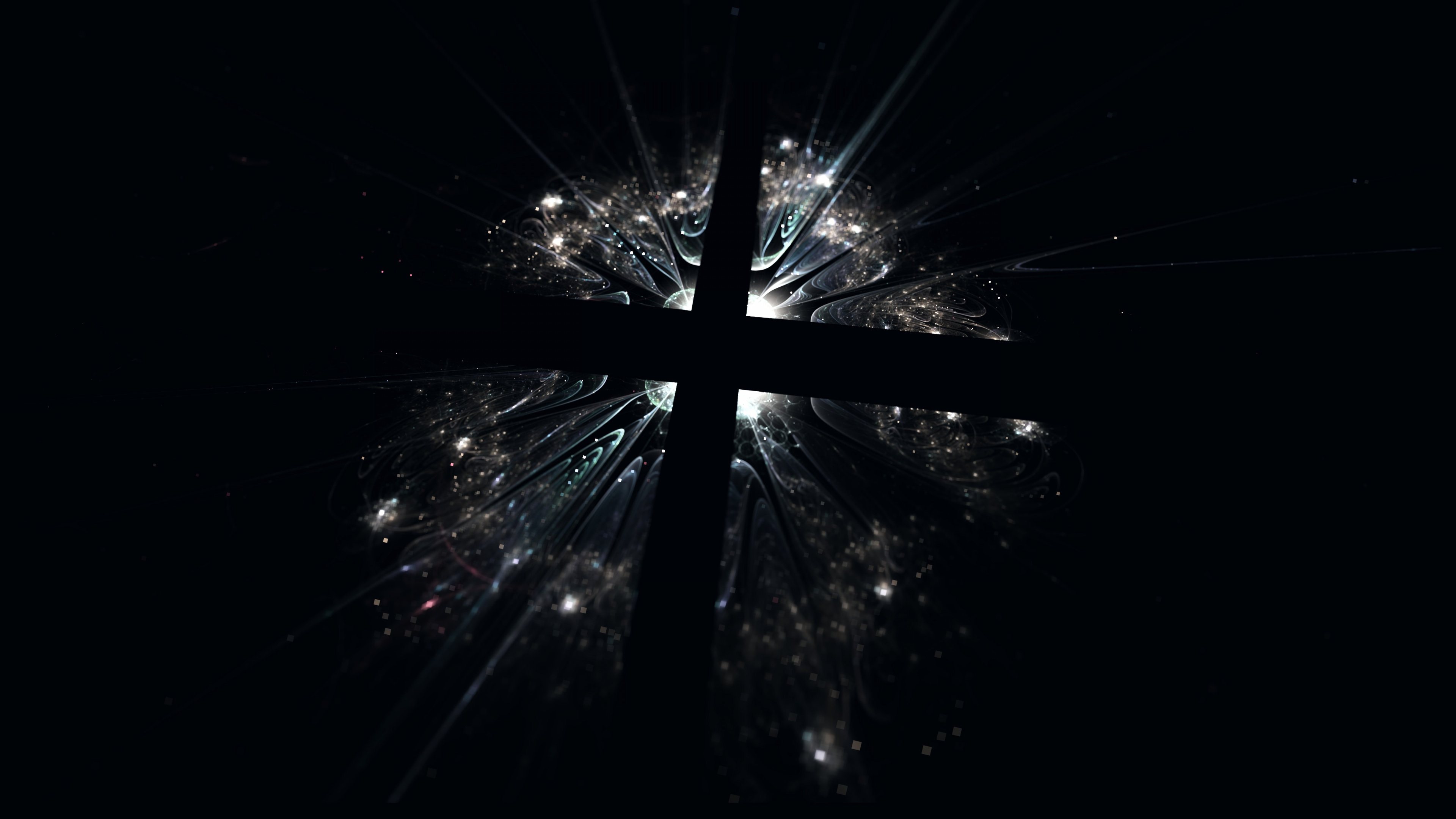 Lumière Noire et Blanche Dans le Noir. Wallpaper in 3840x2160 Resolution