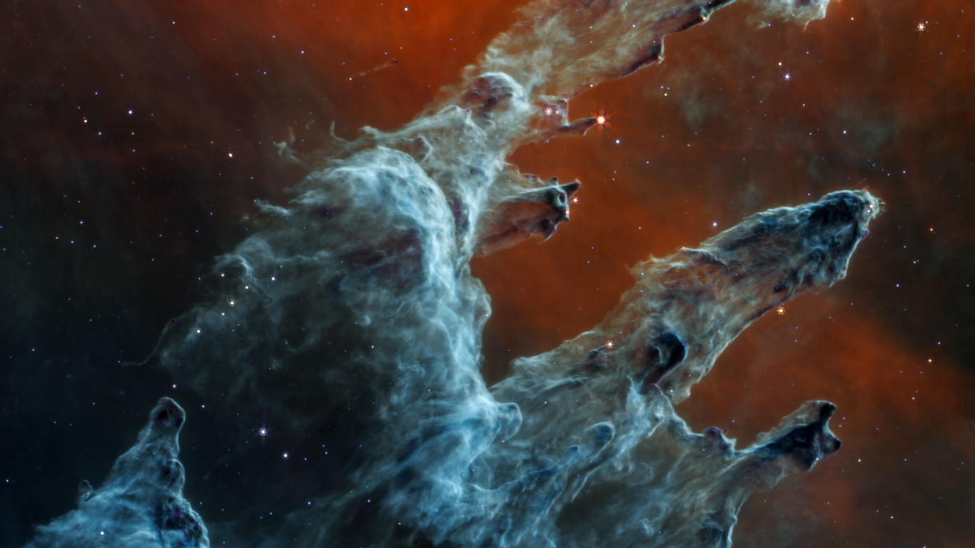 Space, James Webb Space Telescope, James Webb, Pillars of Creation, Space Telescope. Wallpaper in 1366x768 Resolution
