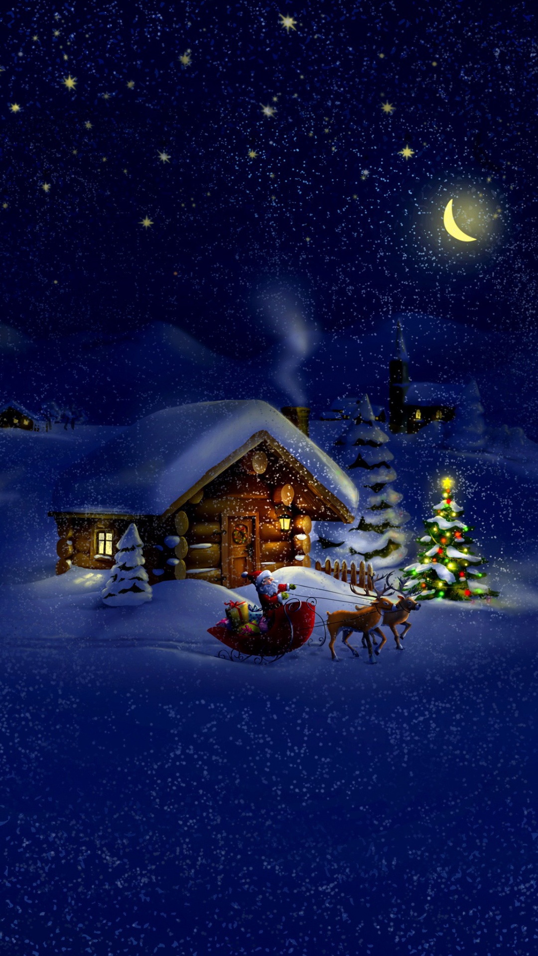 Weihnachten, Weihnachtsbaum, Android, Heiligabend, Spielerei. Wallpaper in 1080x1920 Resolution