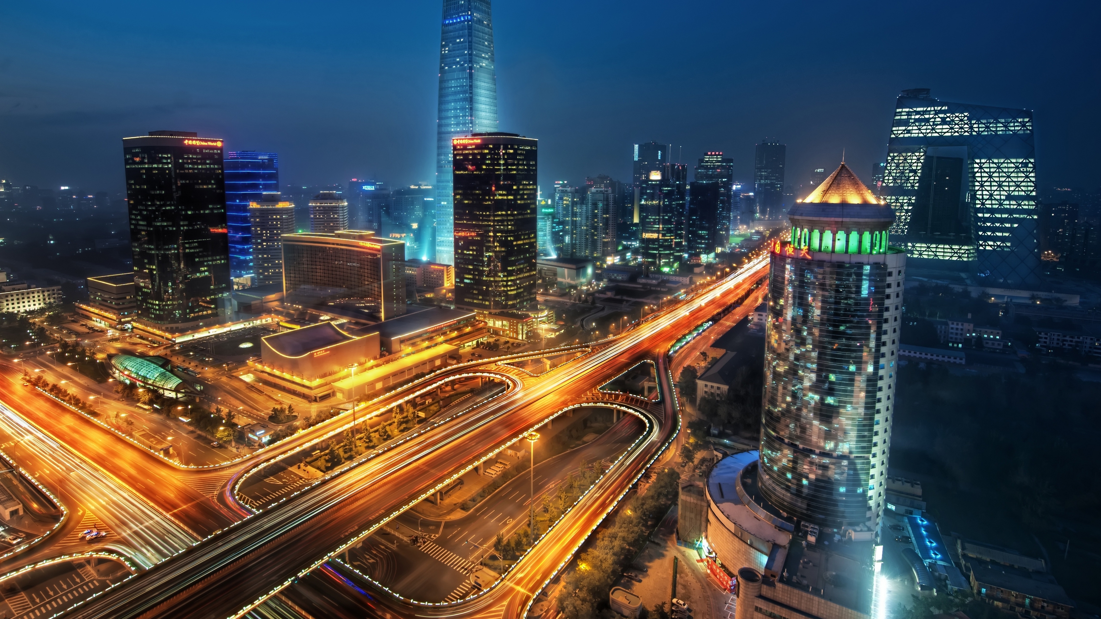 City, Skyscraper, Building, Light, Tower. Wallpaper in 3840x2160 Resolution
