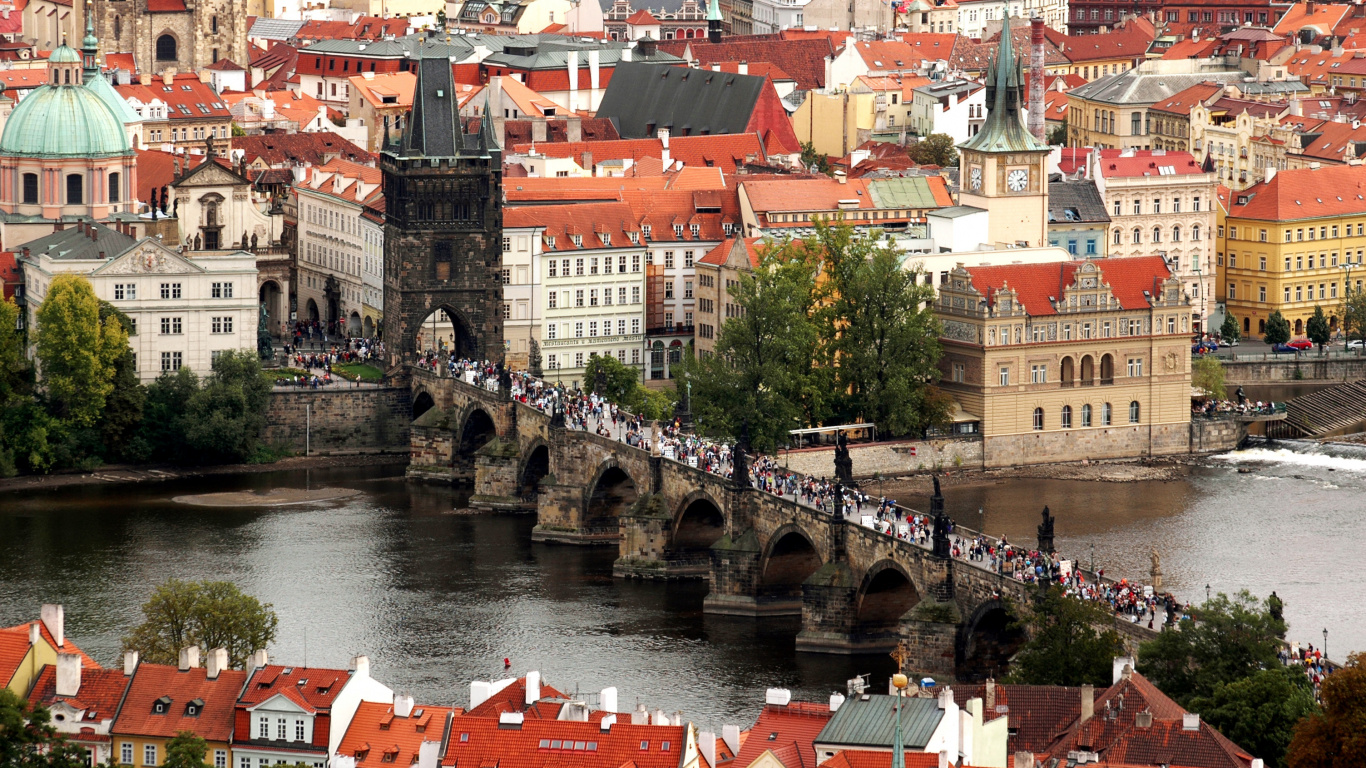 布拉格堡, 城市, 人类住区, 建筑, 旅游业 壁纸 1366x768 允许