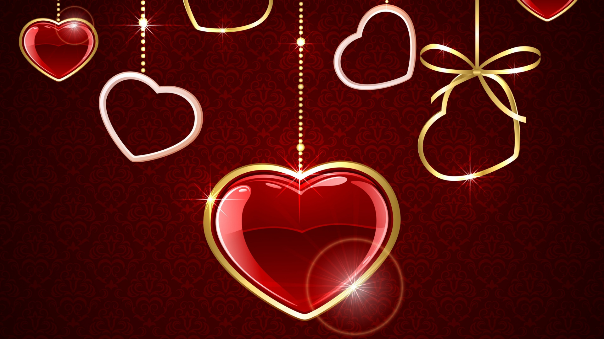 Valentines Tag, Herzen, Liebe, Geschenk. Wallpaper in 1920x1080 Resolution
