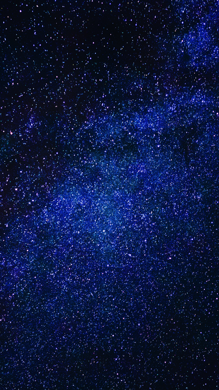 Blaue Und Schwarze Sternennacht. Wallpaper in 750x1334 Resolution