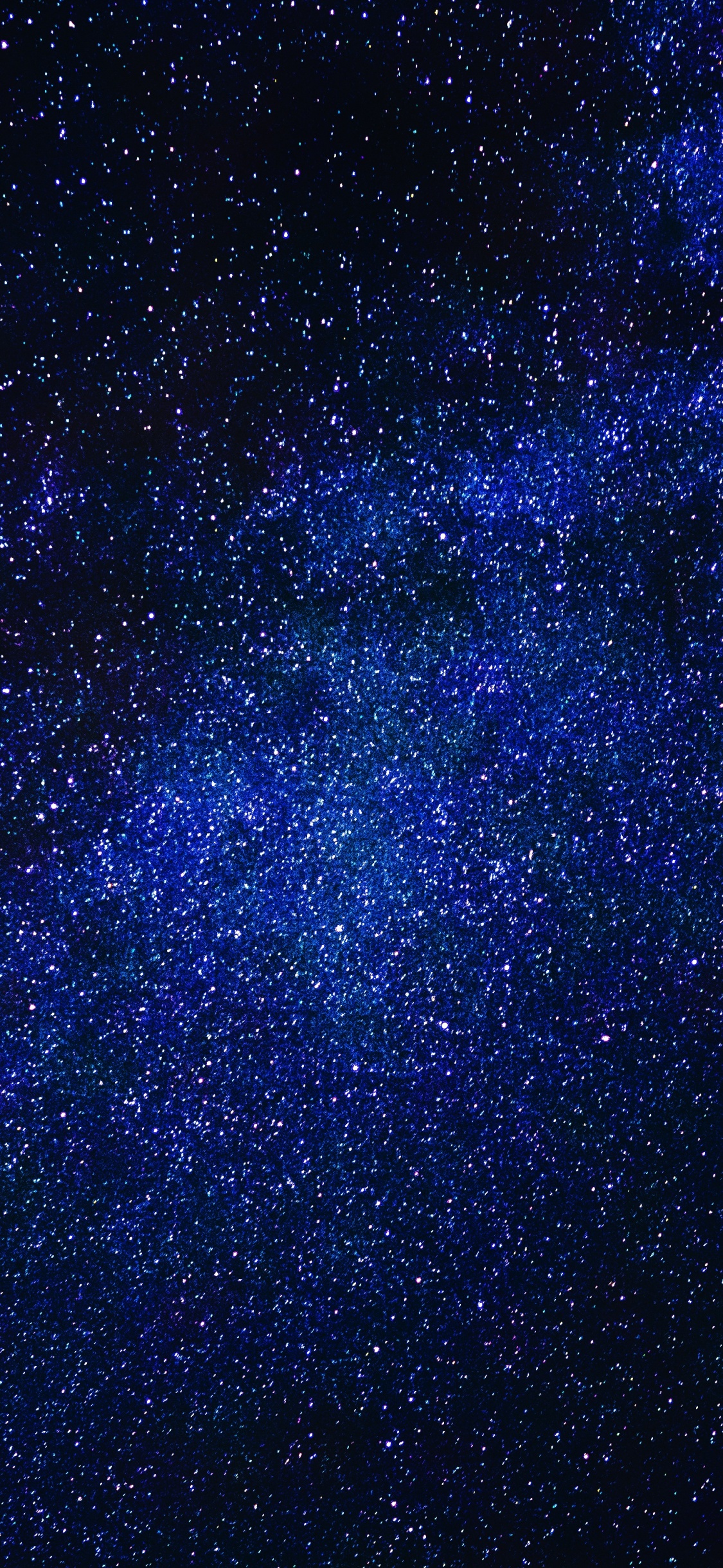 Blue and Black Starry Night. Wallpaper in 1125x2436 Resolution