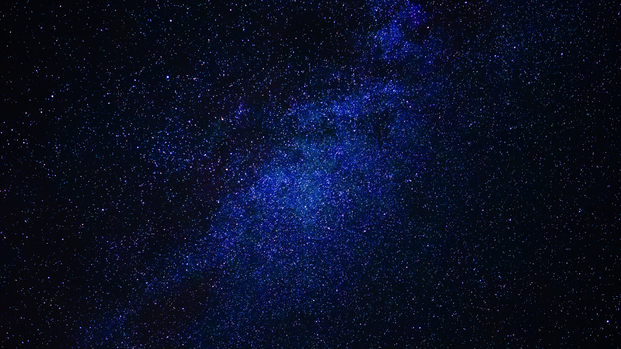 Blue and Black Starry Night. Wallpaper in 1280x720 Resolution