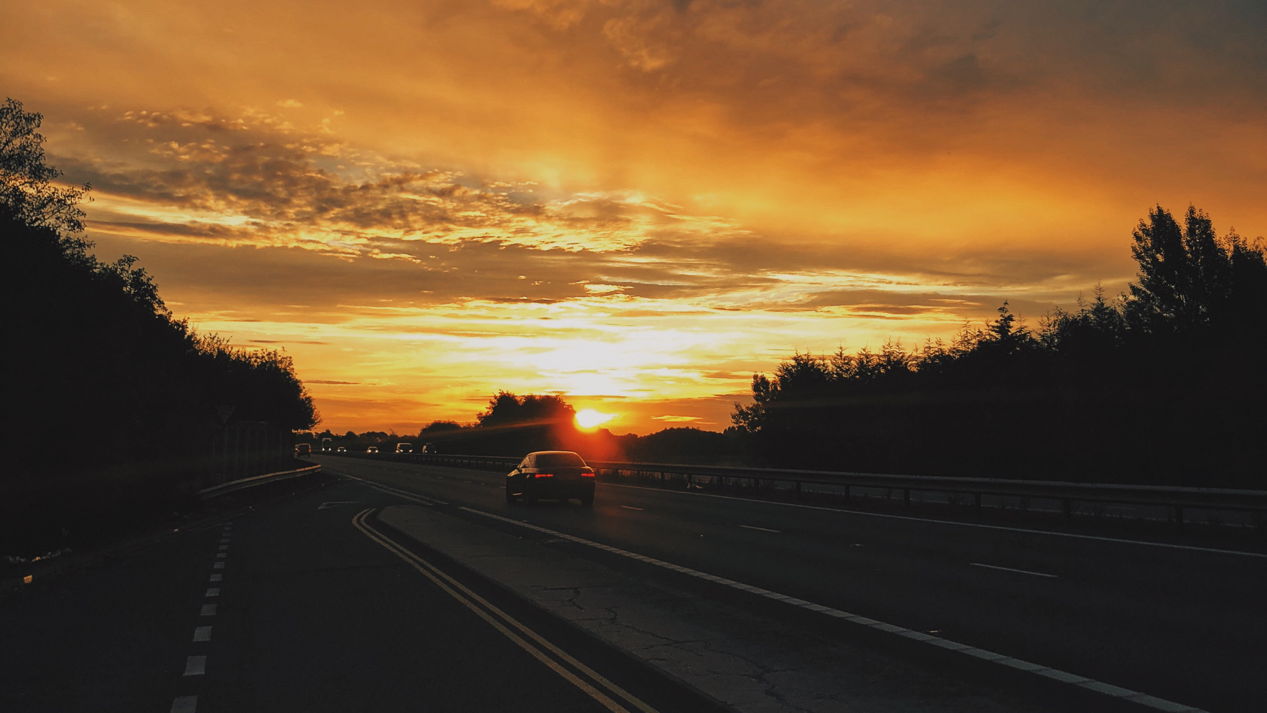 地平线, 日落, 日出, 早上, 晚上 壁纸 2560x1440 允许