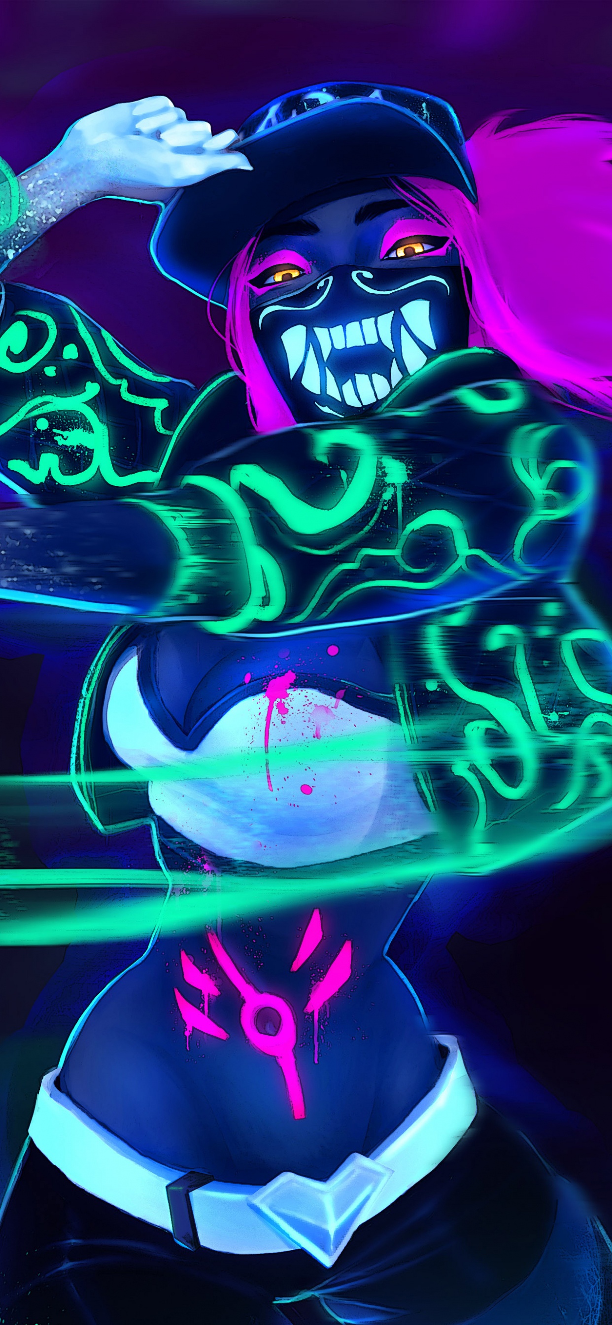 Frau im Schwarzen Und Weißen Kleid Anime-Charakter. Wallpaper in 1242x2688 Resolution