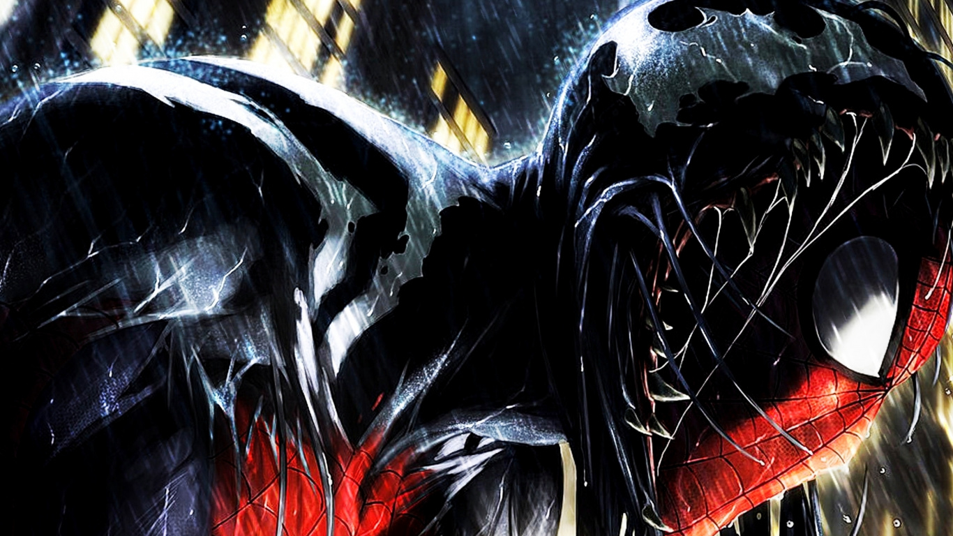 Peinture Abstraite Noire et Orange. Wallpaper in 1366x768 Resolution