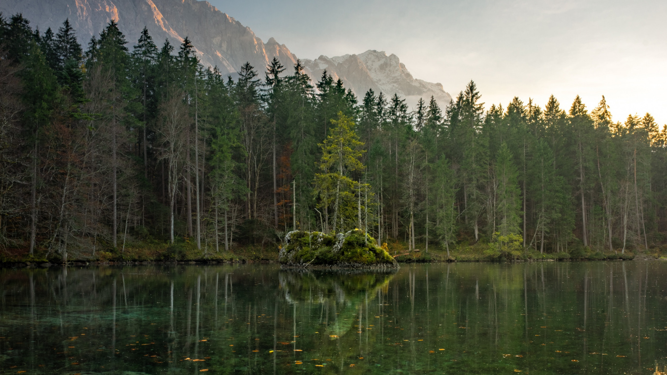Reflection, Nature, Body of Water, Lake, Wilderness. Wallpaper in 1366x768 Resolution