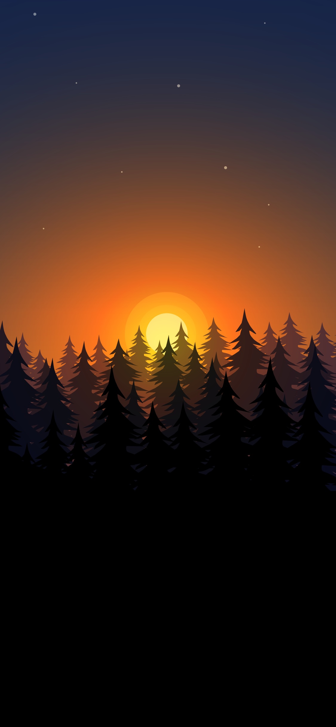 Atmosphäre, Naturlandschaft, Afterglow, Sonnenlicht, Sonnenaufgang. Wallpaper in 1125x2436 Resolution