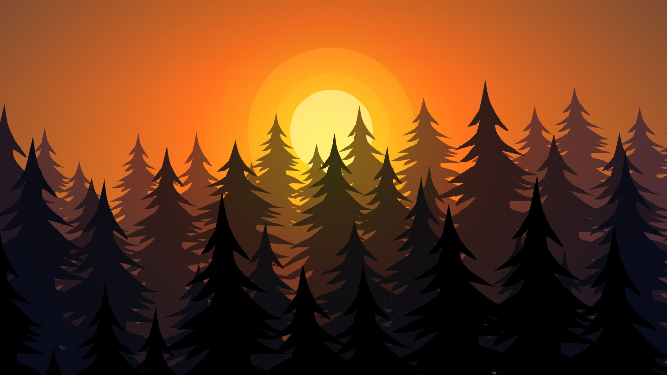 Atmosphäre, Naturlandschaft, Afterglow, Sonnenlicht, Sonnenaufgang. Wallpaper in 1366x768 Resolution