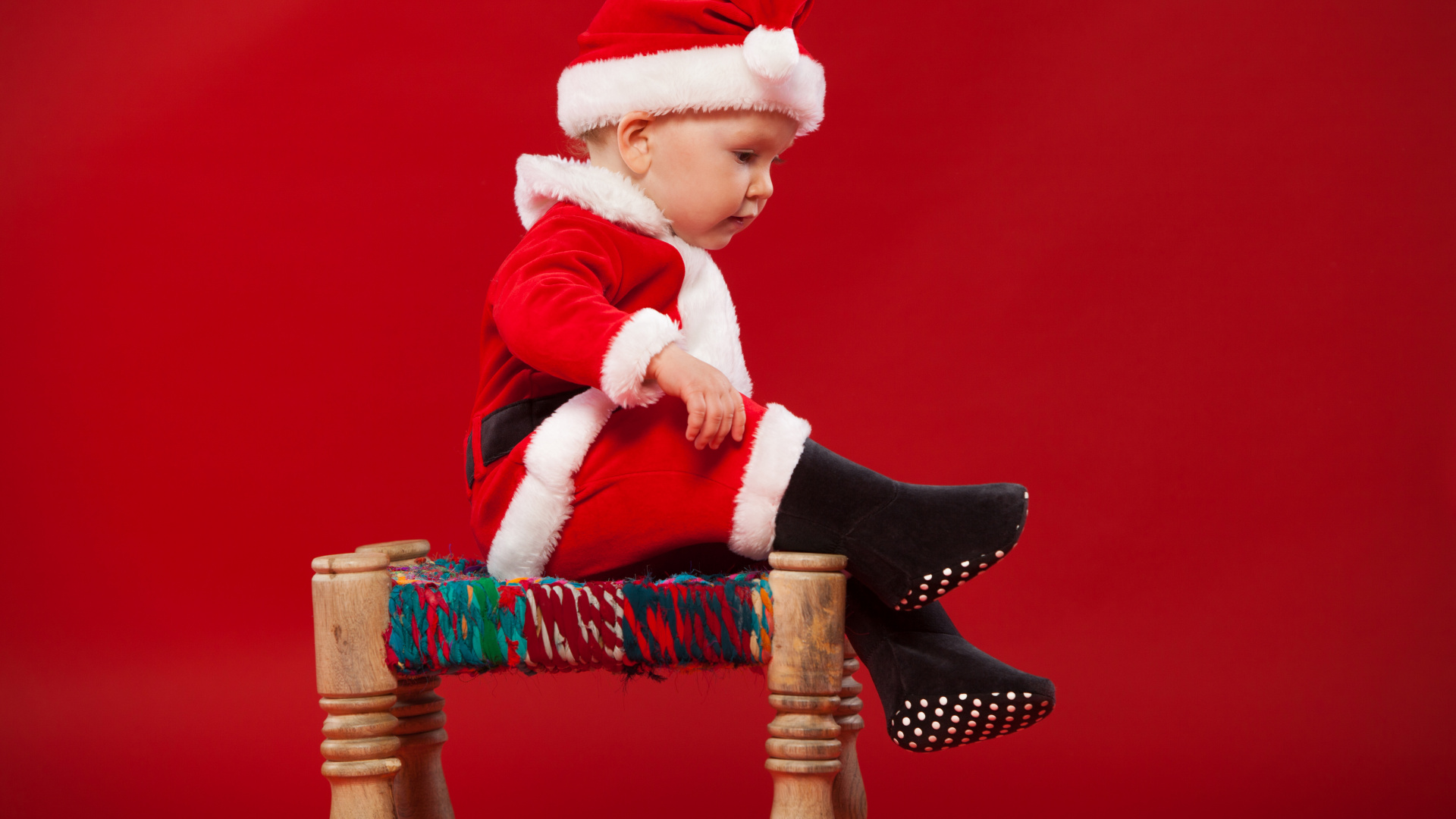 Christmas Day, Santa Claus, New Year, Ded Moroz, Red. Wallpaper in 1920x1080 Resolution