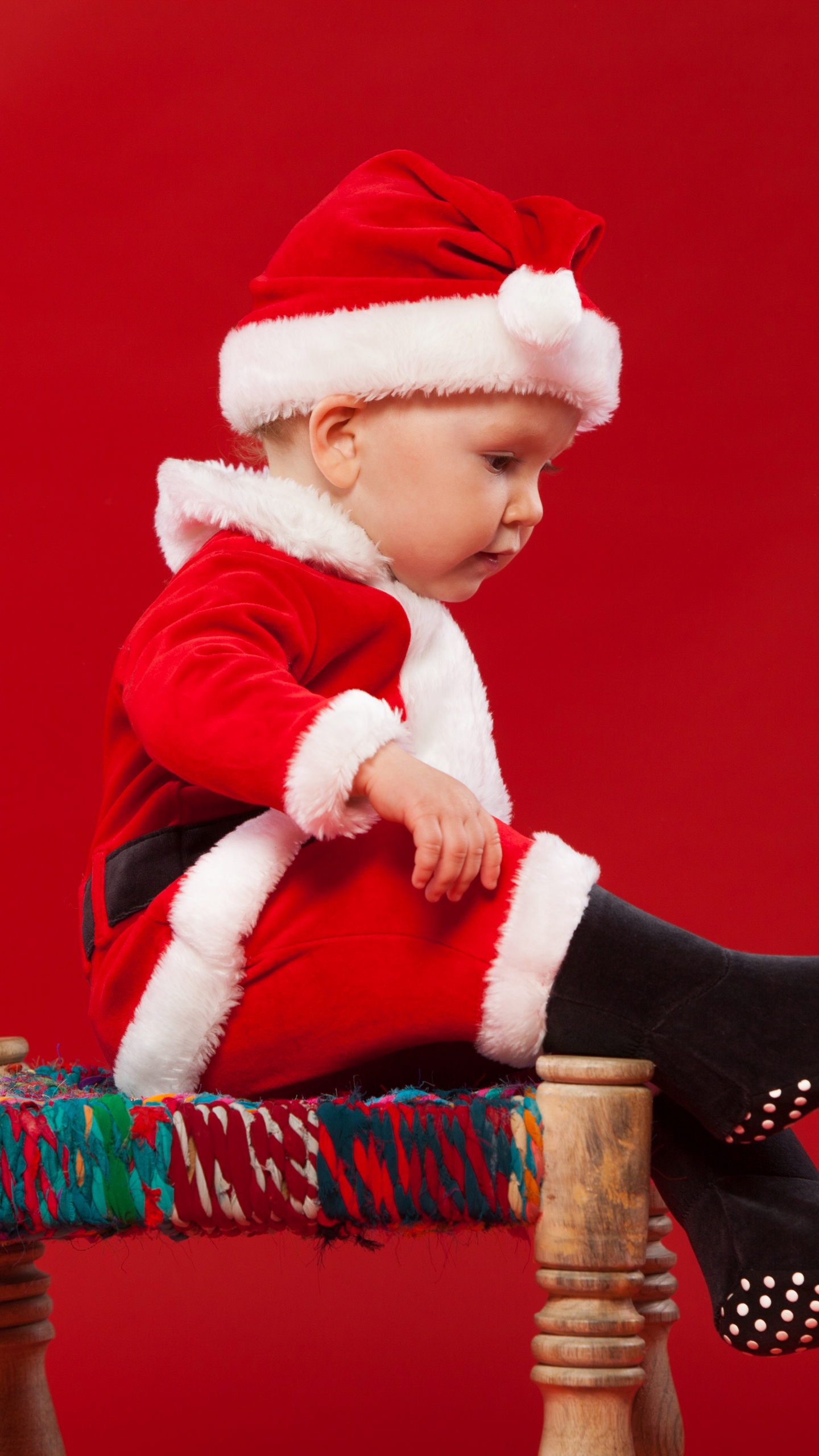 El Día De Navidad, Santa Claus, Nochevieja, Ded Moroz, Rojo. Wallpaper in 1440x2560 Resolution