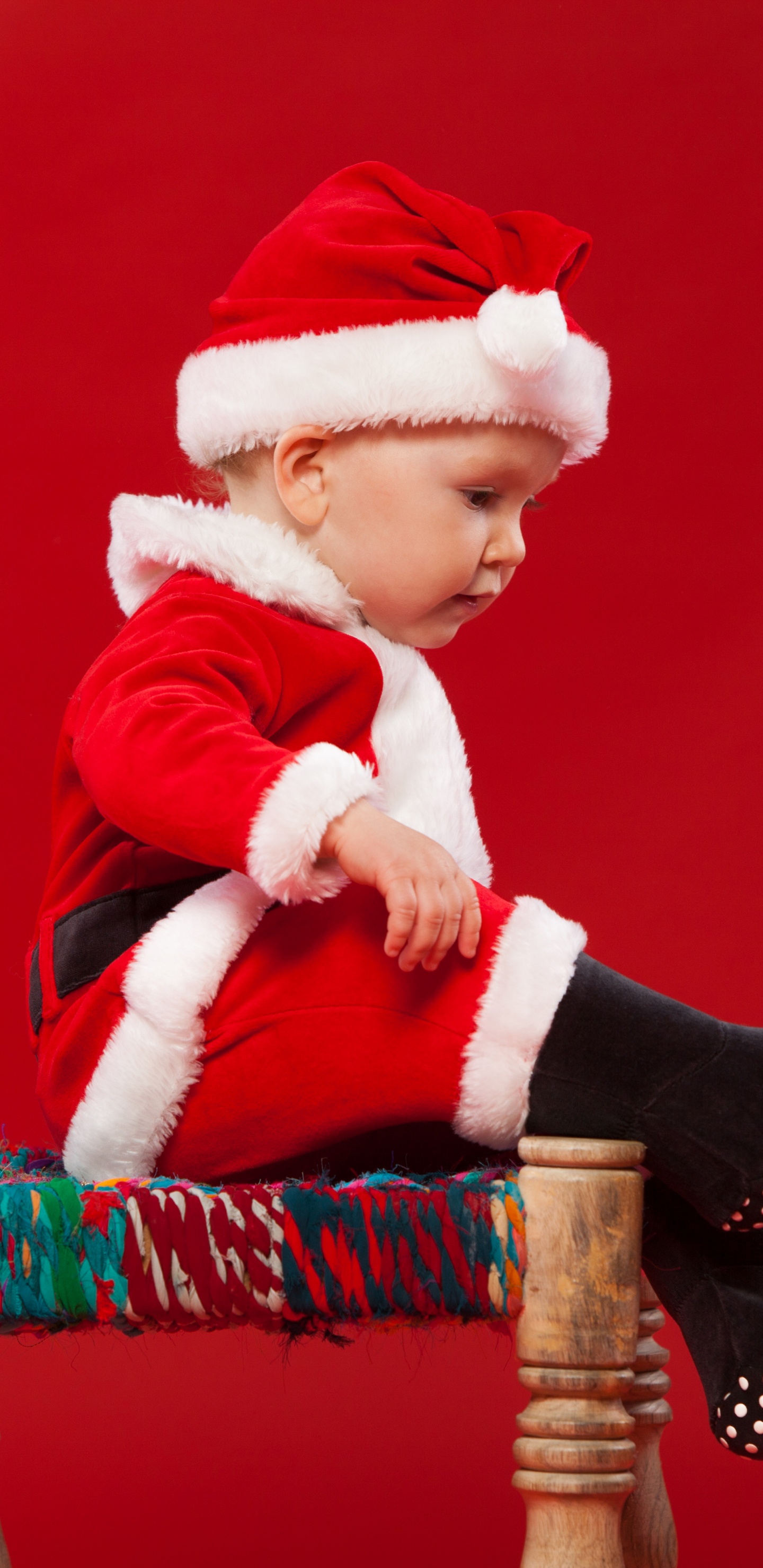 El Día De Navidad, Santa Claus, Nochevieja, Ded Moroz, Rojo. Wallpaper in 1440x2960 Resolution