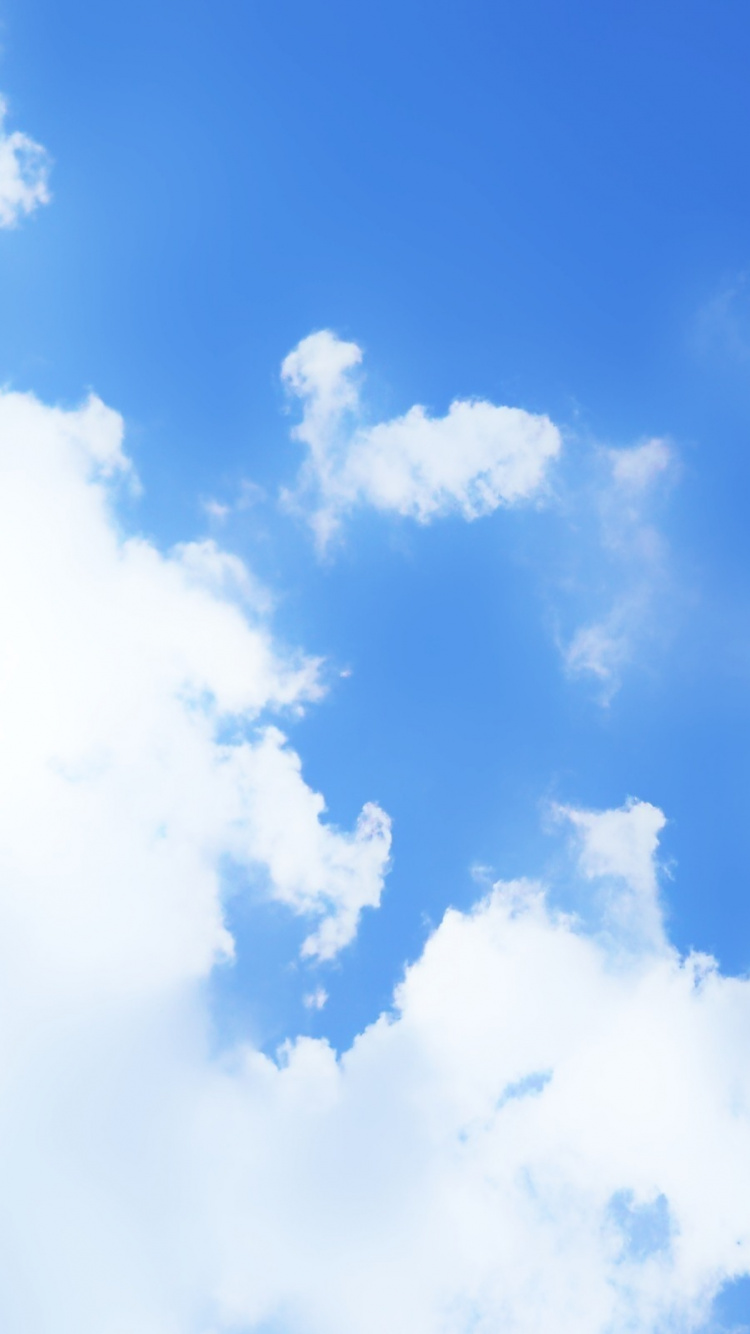 White Clouds and Blue Sky During Daytime. Wallpaper in 750x1334 Resolution