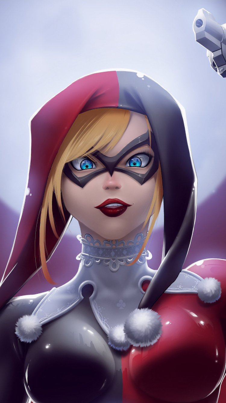 Woman in Gray and Red Suit Anime Character. Wallpaper in 750x1334 Resolution