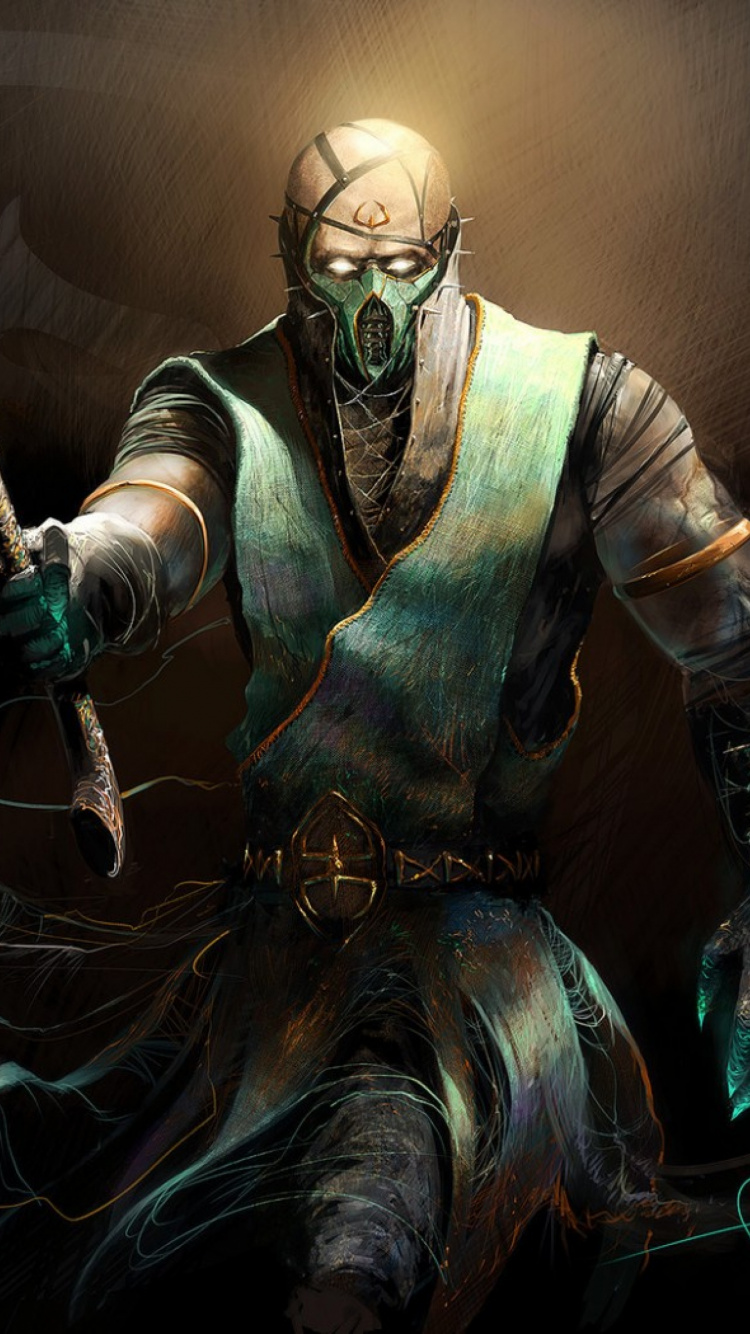 Mortal Kombat x, Chamäleon, Illustration, Pc-Spiel, Games. Wallpaper in 750x1334 Resolution