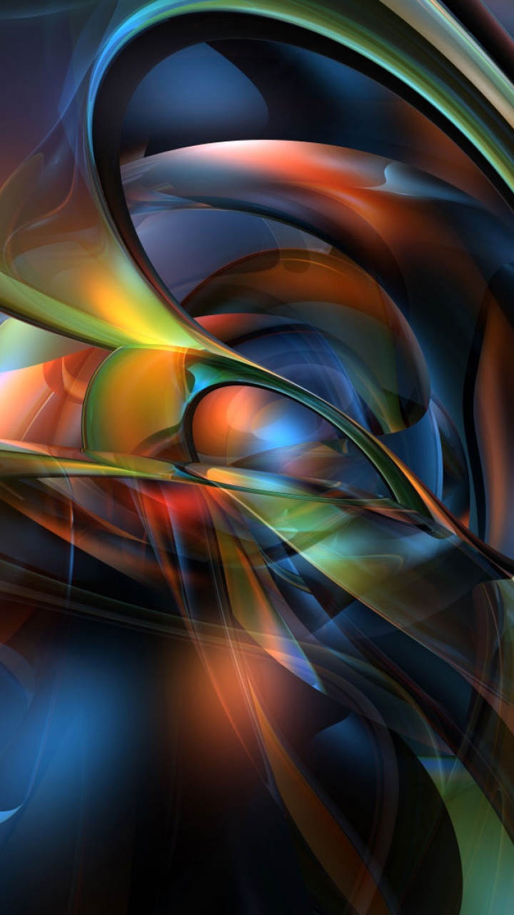 Pintura Abstracta Verde Azul y Blanca. Wallpaper in 720x1280 Resolution