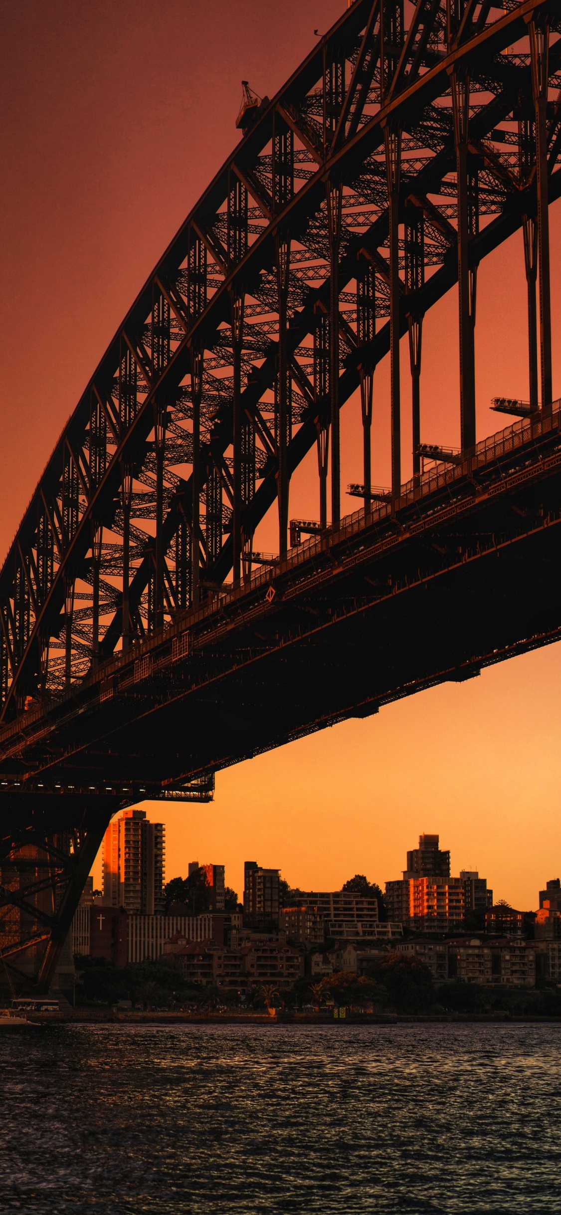Sydney Harbour Bridge, Sydney Opera House, Port Jackson Bay, Mrs Macquaries Chair, Sydney Tower Eye. Wallpaper in 1125x2436 Resolution