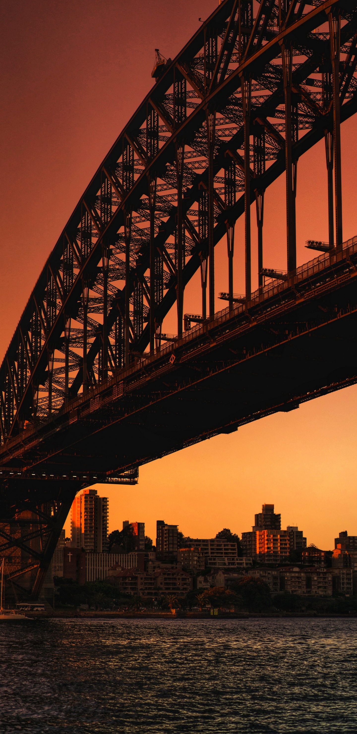 Sydney Harbour Bridge, Sydney Opera House, Port Jackson Bay, Mrs Macquaries Chair, Sydney Tower Eye. Wallpaper in 1440x2960 Resolution