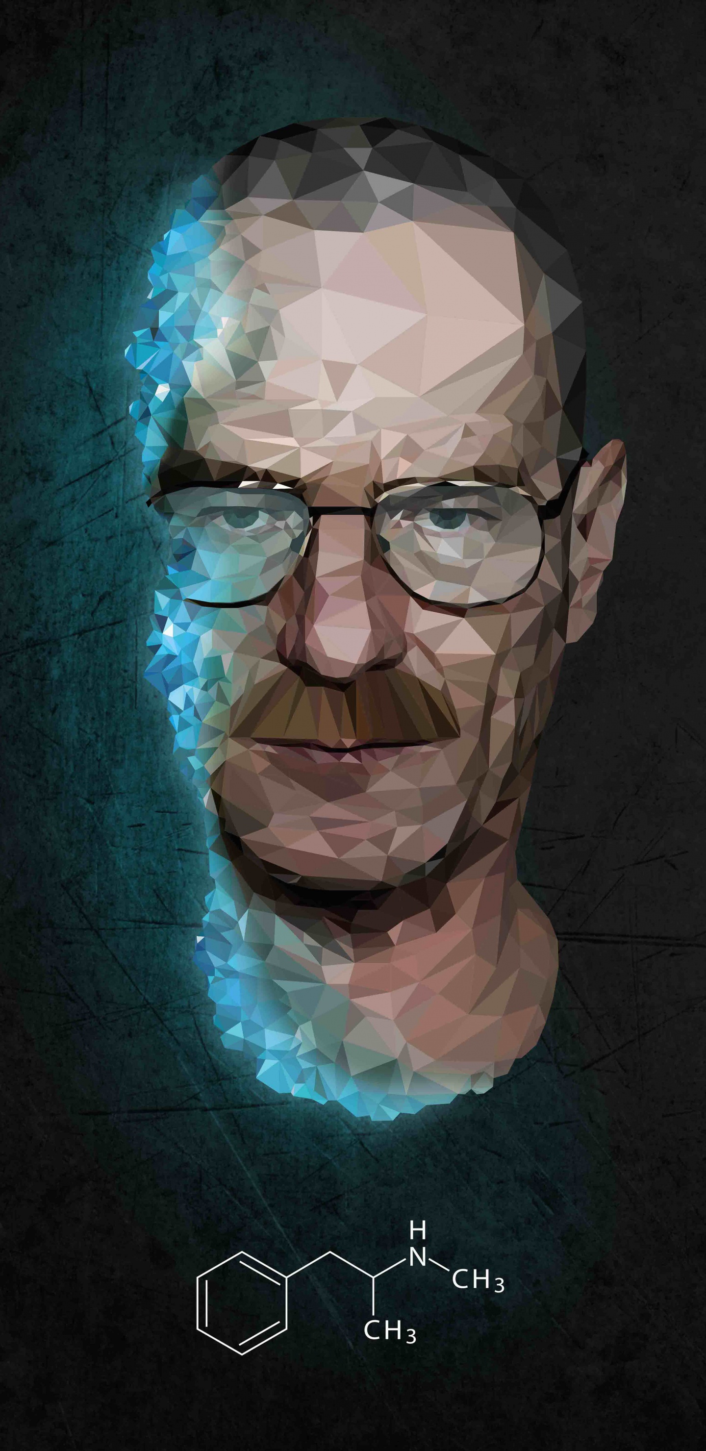 Weiße Und Blaue Totenkopffigur. Wallpaper in 1440x2960 Resolution