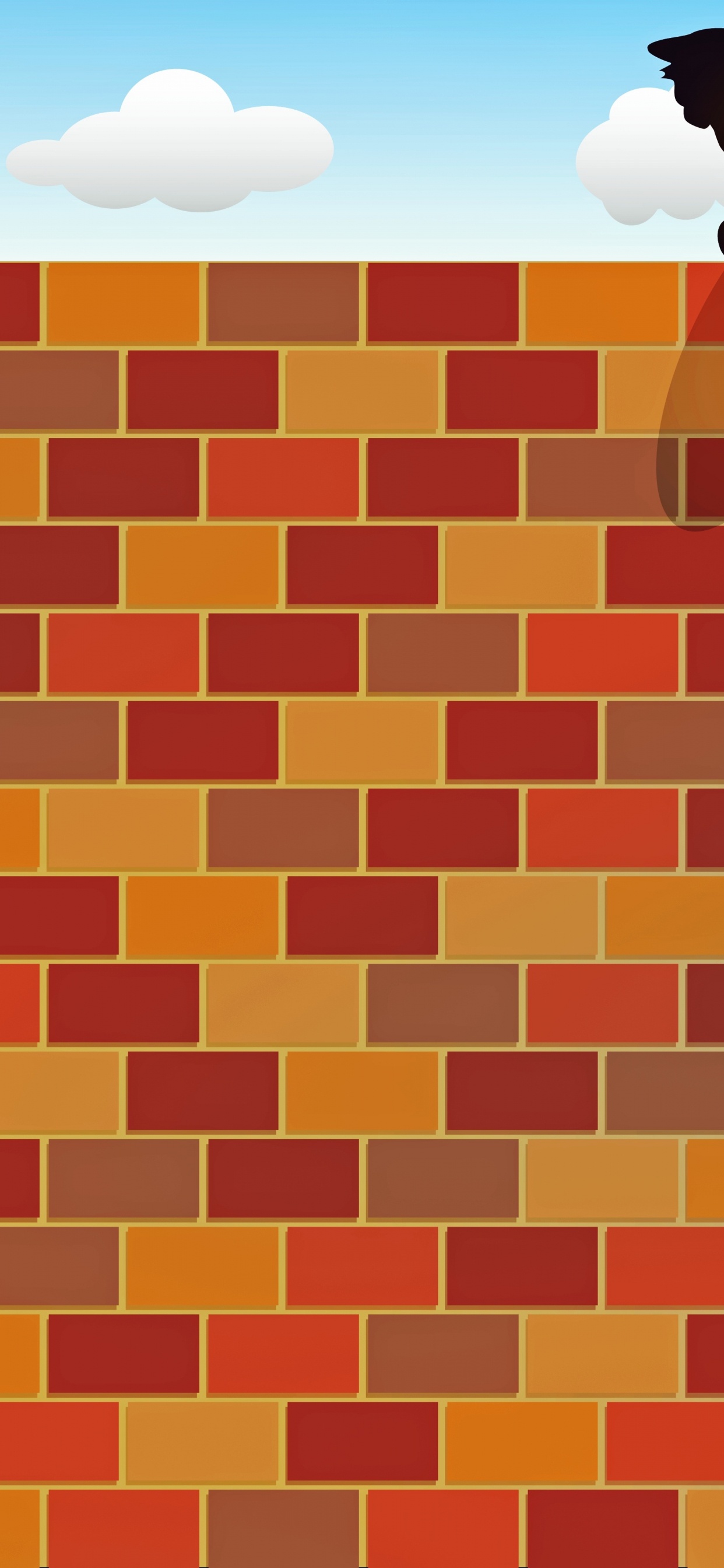 Brown and White Brick Wall. Wallpaper in 1242x2688 Resolution