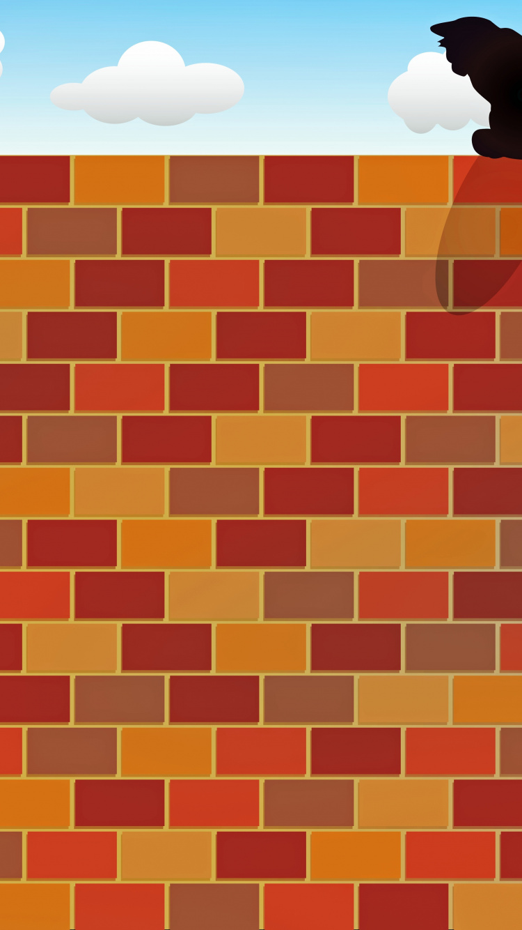 Brown and White Brick Wall. Wallpaper in 750x1334 Resolution