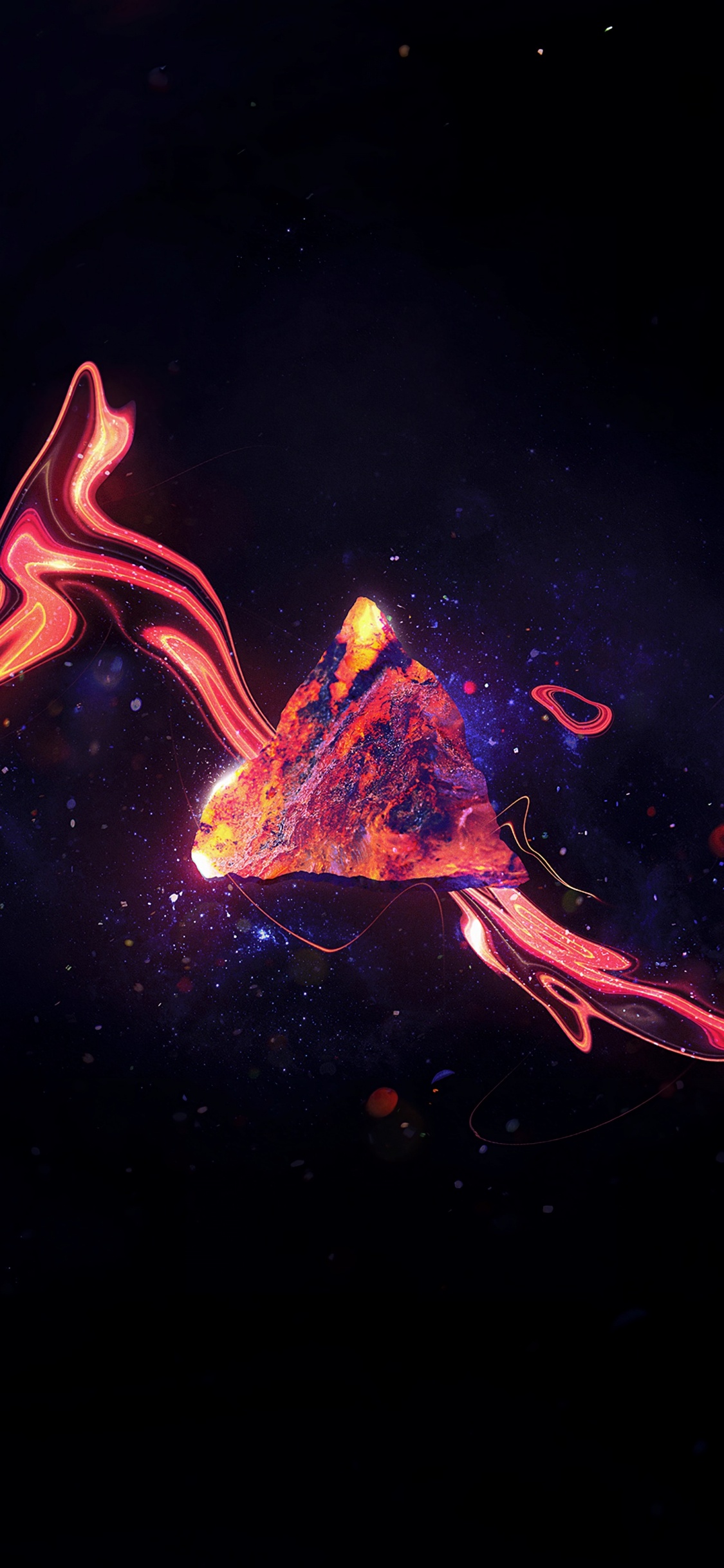 黑色的, 红色的, 光, 图形设计, 抽象艺术 壁纸 1125x2436 允许