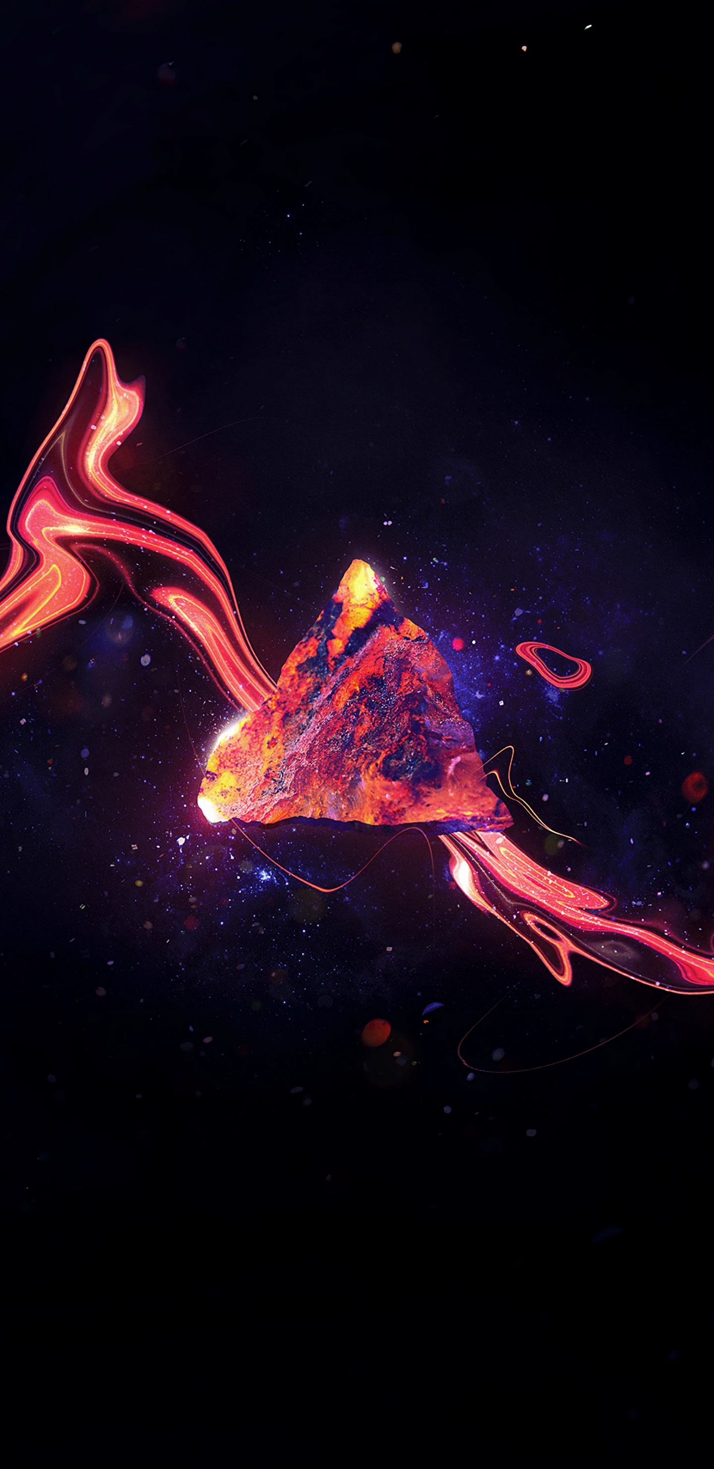 黑色的, 红色的, 光, 图形设计, 抽象艺术 壁纸 1440x2960 允许