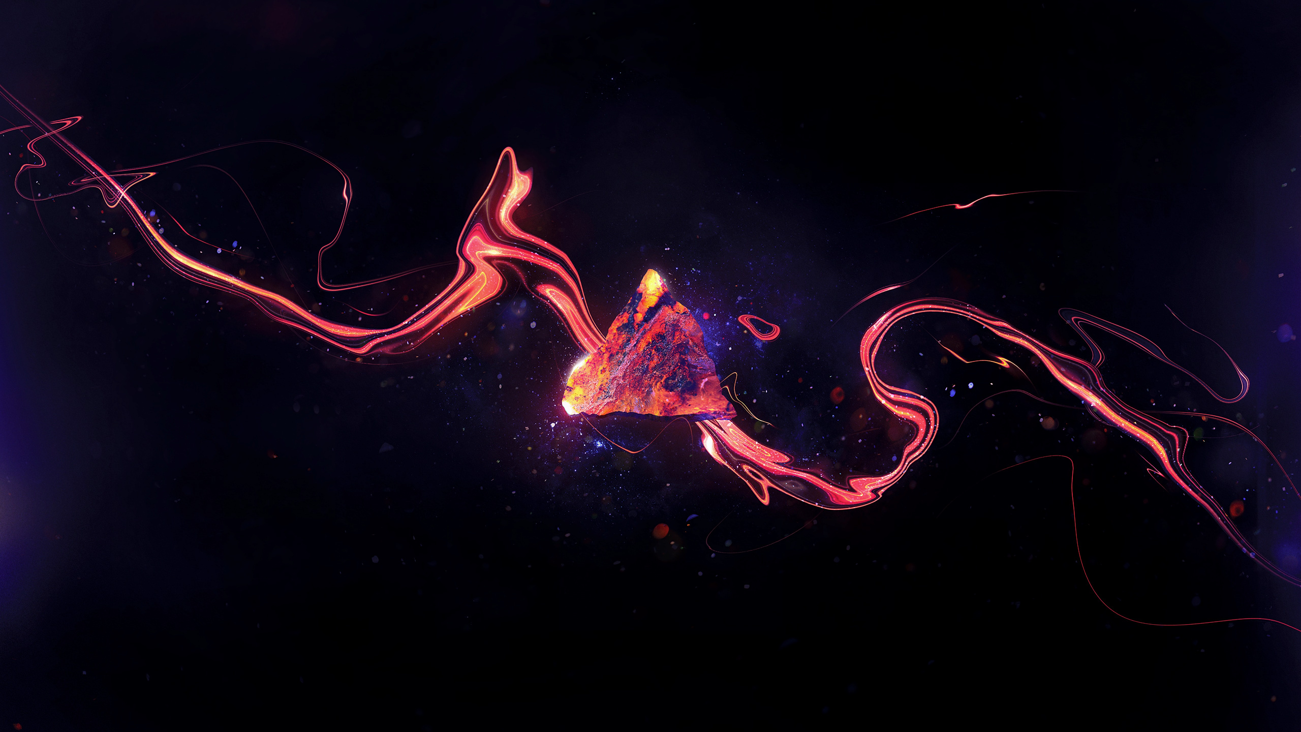 黑色的, 红色的, 光, 图形设计, 抽象艺术 壁纸 2560x1440 允许