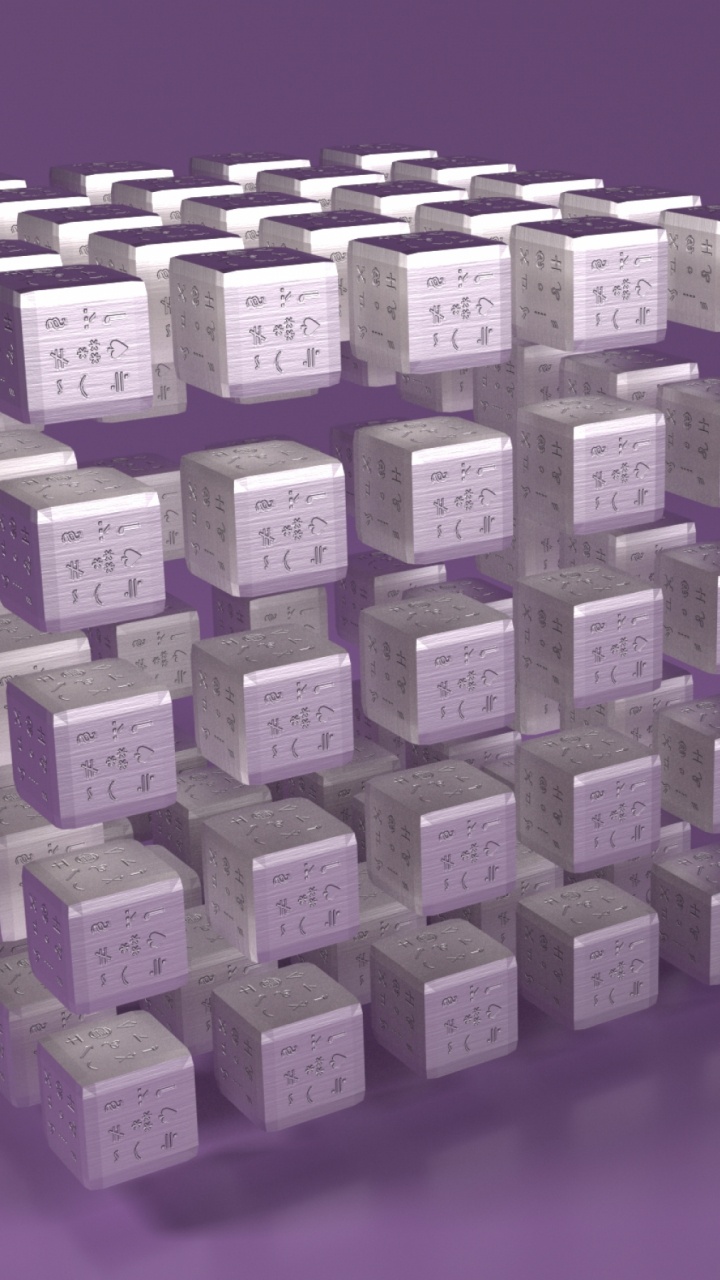 立方体, 紫色的, 矩形, 广场, 形状 壁纸 720x1280 允许