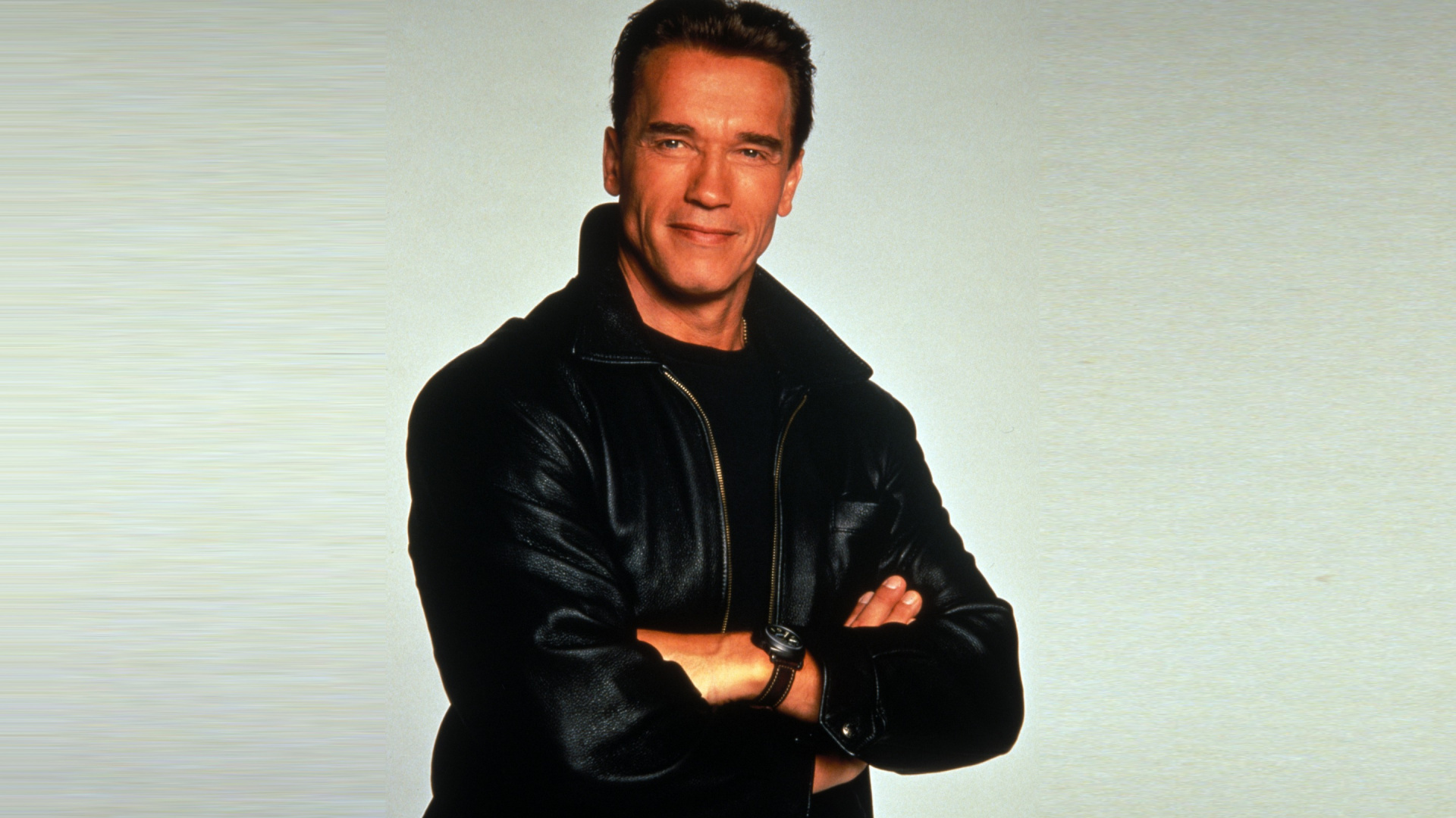 Arnold Schwarzenegger, Jacke, Lederjacke, Oberbekleidung, Textil. Wallpaper in 1920x1080 Resolution