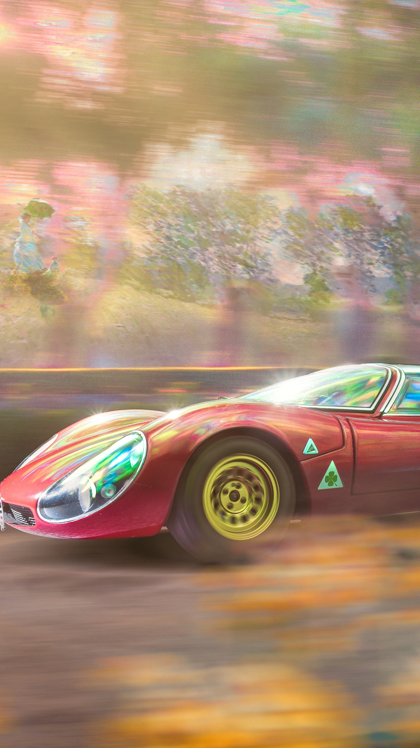 Porsche 911 Rojo en la Carretera. Wallpaper in 1440x2560 Resolution