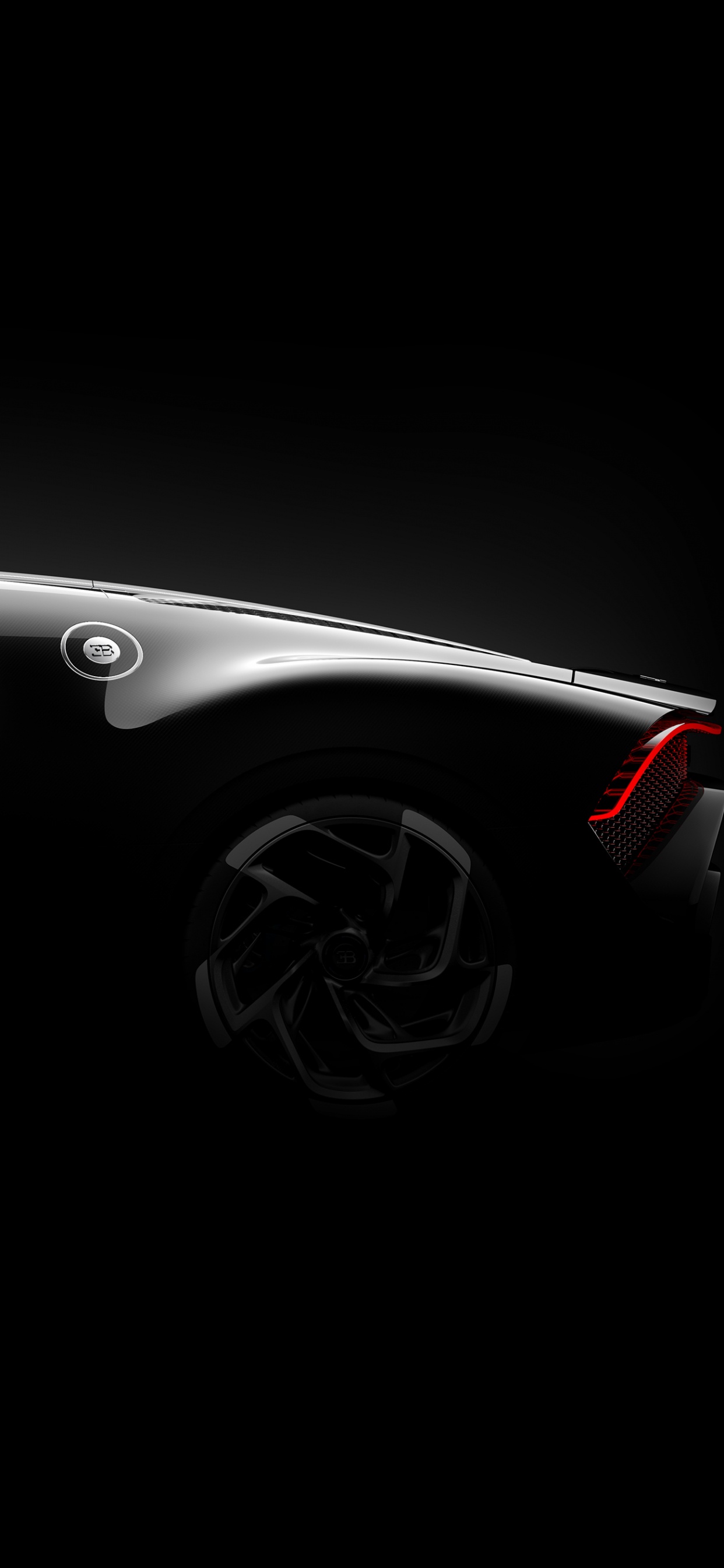 Coche Deportivo Blanco y Negro. Wallpaper in 1242x2688 Resolution