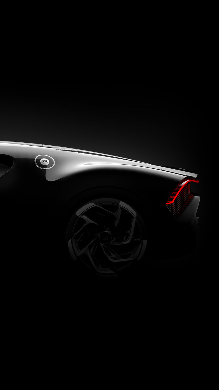 Coche Deportivo Blanco y Negro. Wallpaper in 750x1334 Resolution