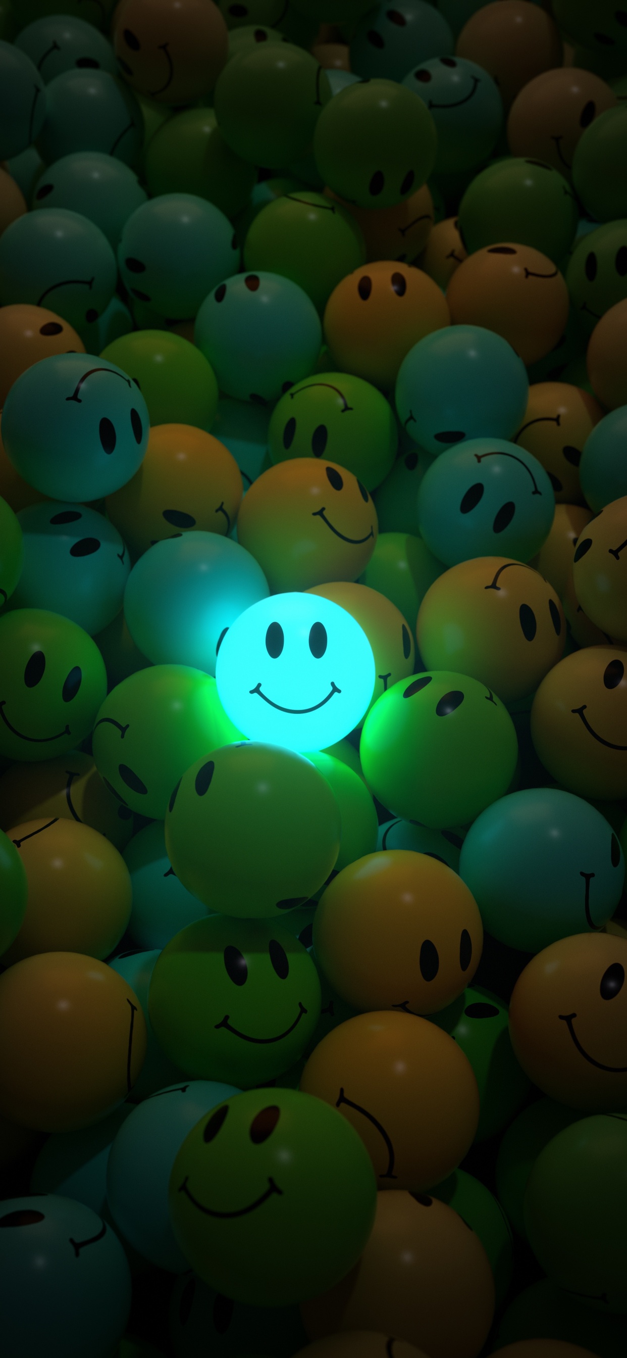 Android, Emoji, Sourire, Ligne, Aqua. Wallpaper in 1242x2688 Resolution