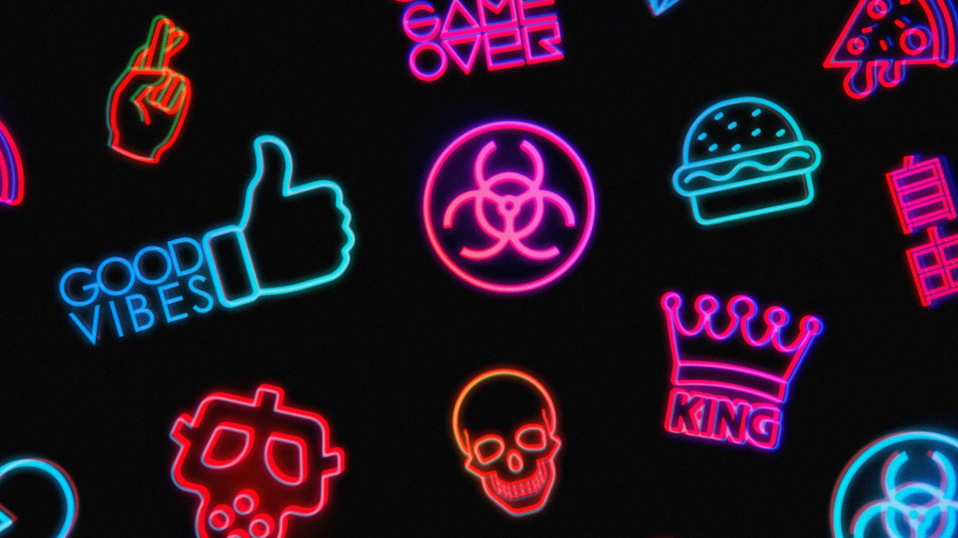 Apple, Lumière, Pink, Red, Ligne. Wallpaper in 1366x768 Resolution