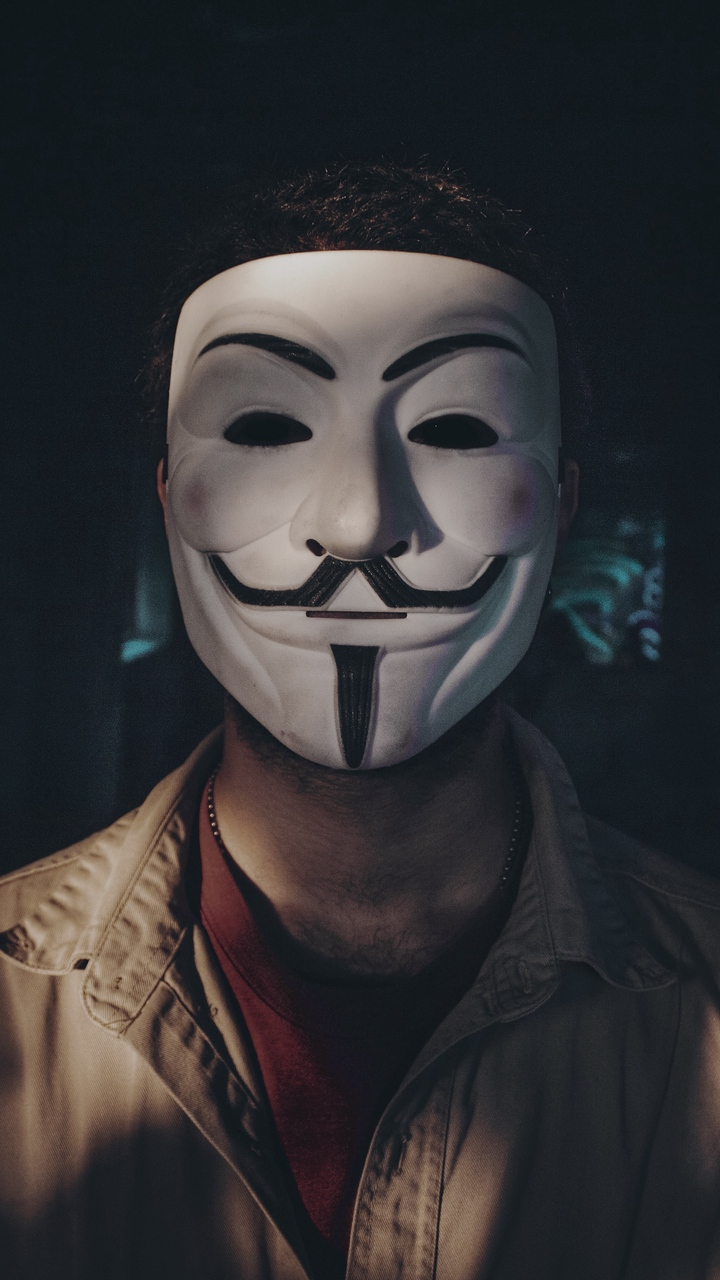 HD wallpaper: mask, an anonymous, hacker, crime, face, man, front view,  disguise | Wallpaper Flare