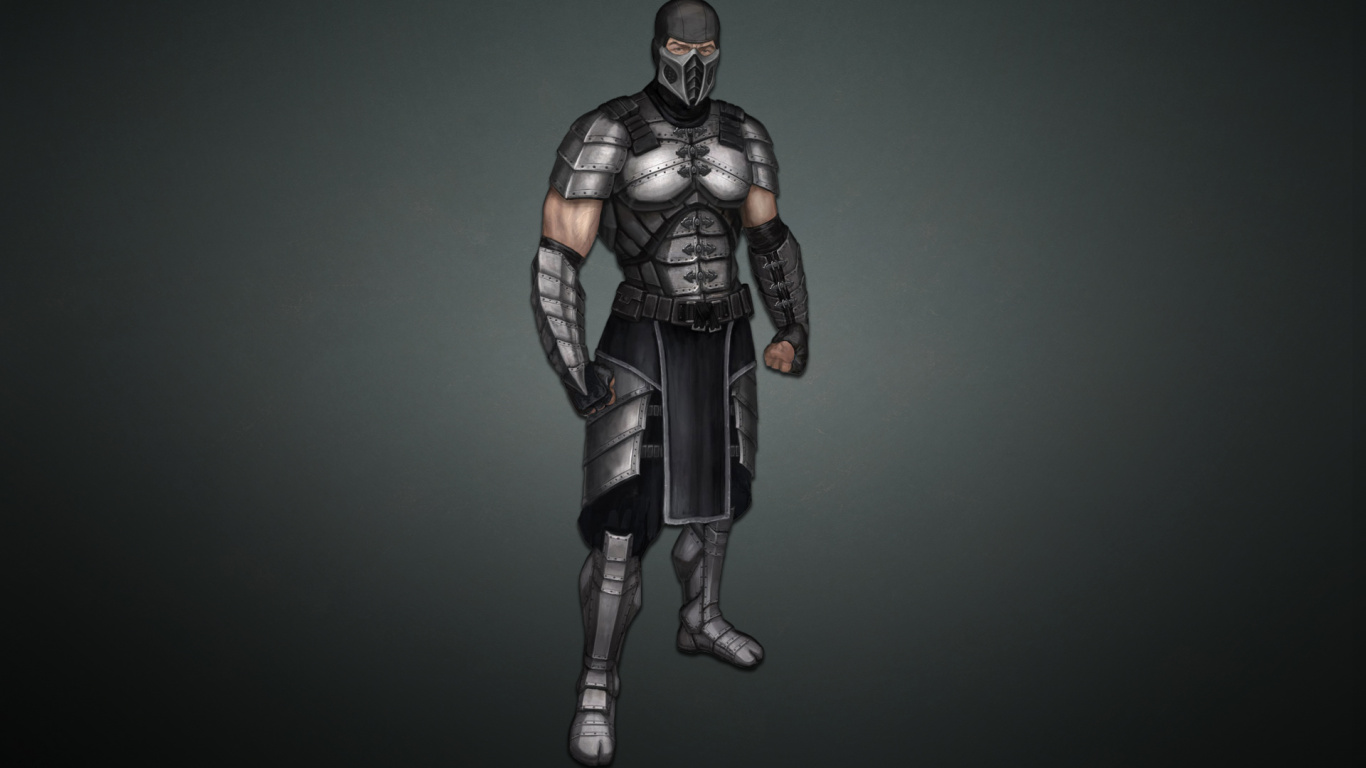 Mortal Kombat x, Smoke, Noob Saibot, Armour, Outerwear. Wallpaper in 1366x768 Resolution