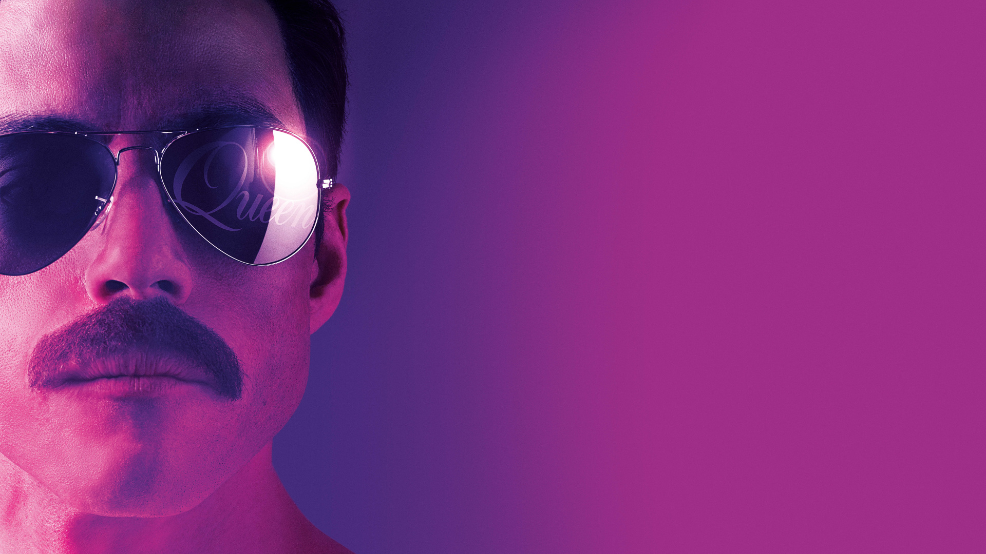 Frau Mit Schwarzer Sonnenbrille Mit Lila Und Blauen Augen. Wallpaper in 1920x1080 Resolution